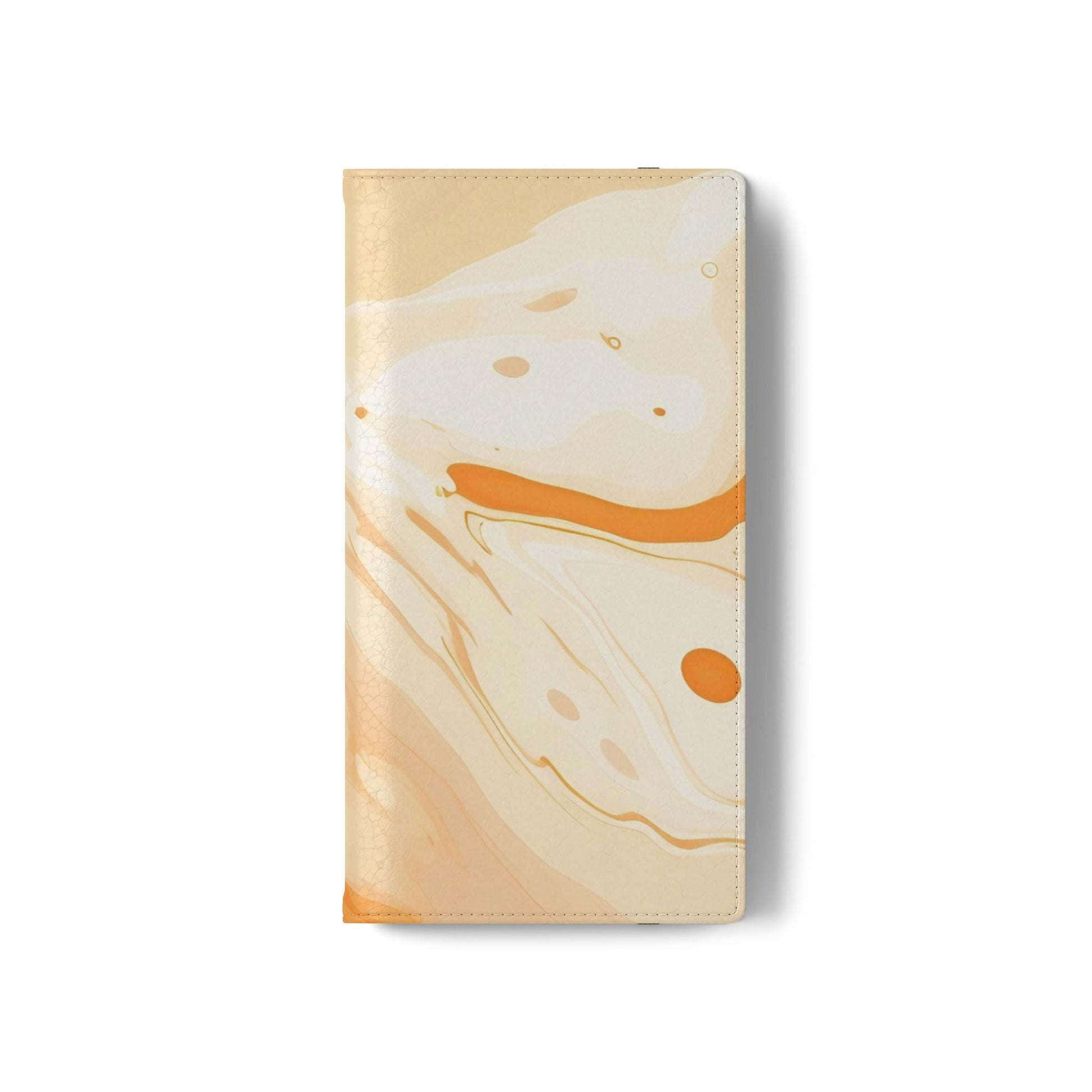 Orange Cream Marble Flip Cases, Artsulli - Art is Long, Life is Short, Phone Case, , , , , , , 