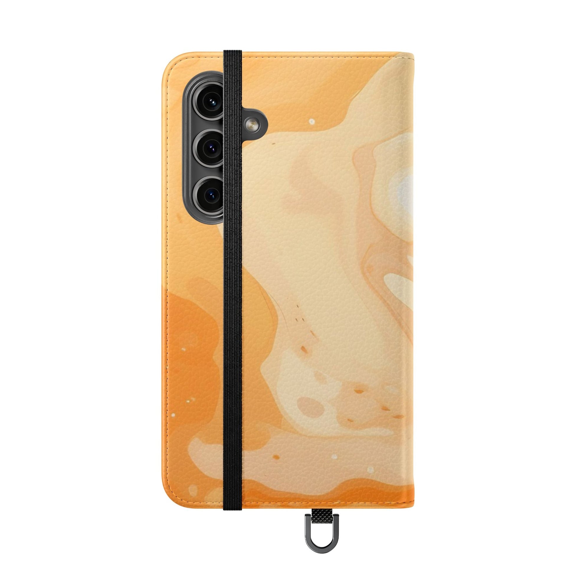 Orange Cream Marble Flip Cases, Artsulli - Art is Long, Life is Short, Phone Case, , , , , , , 