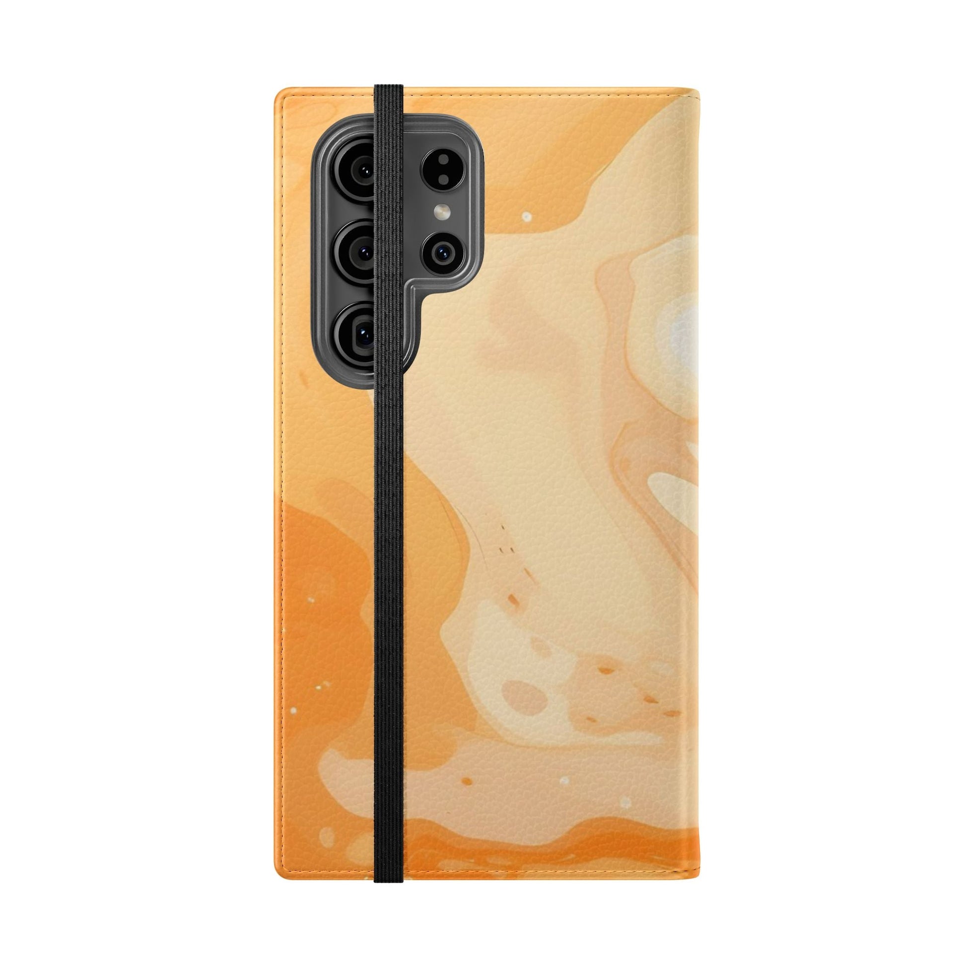 Orange Cream Marble Flip Cases, Artsulli - Art is Long, Life is Short, Phone Case, , , , , , , 
