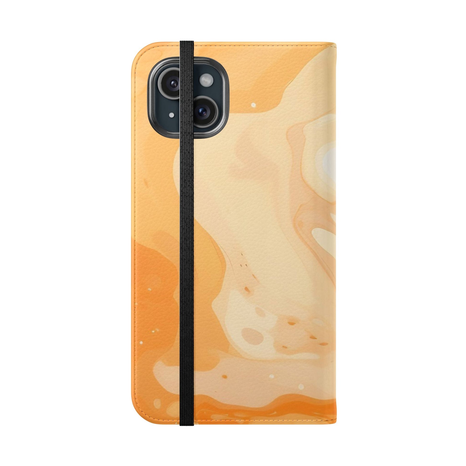 Orange Cream Marble Flip Cases, Artsulli - Art is Long, Life is Short, Phone Case, , , , , , , 