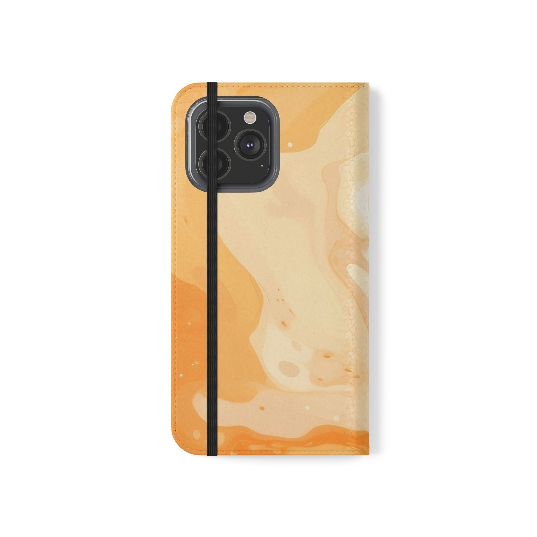 Orange Cream Marble Flip Cases, Artsulli - Art is Long, Life is Short, Phone Case, , , , , , , 