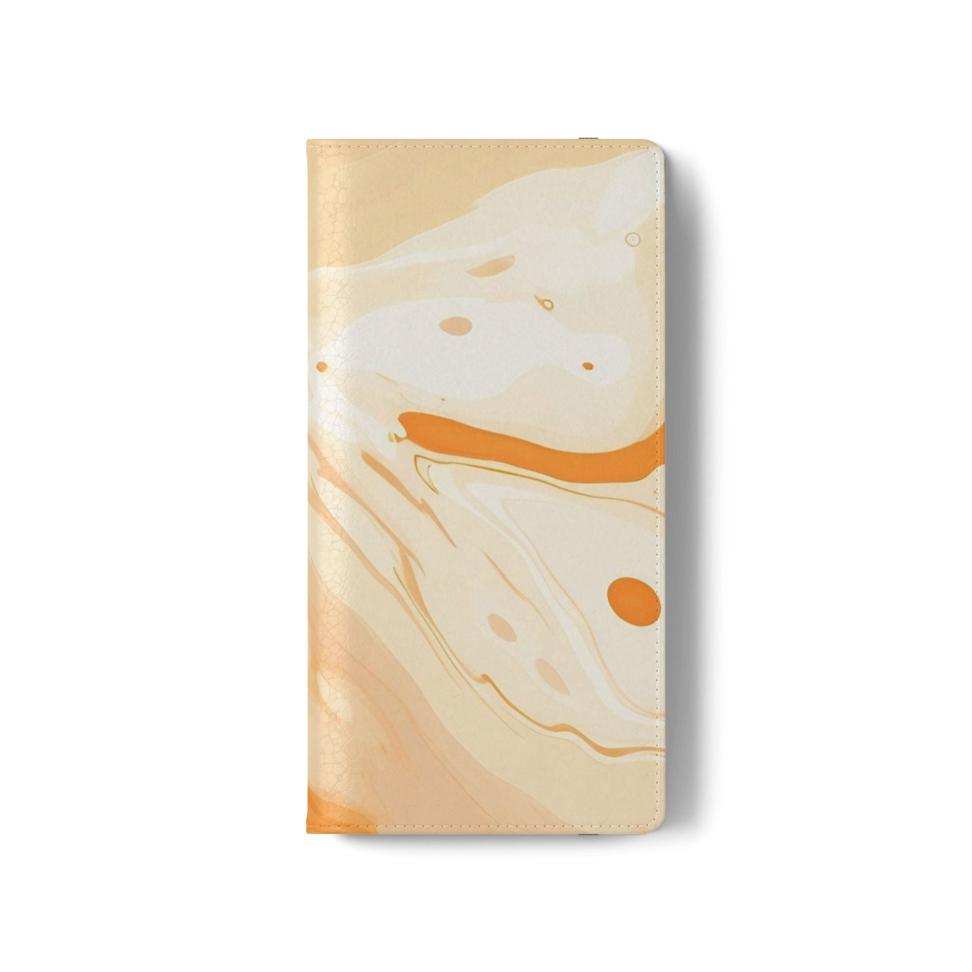 Orange Cream Marble Flip Cases, Artsulli - Art is Long, Life is Short, Phone Case, , , , , , , 