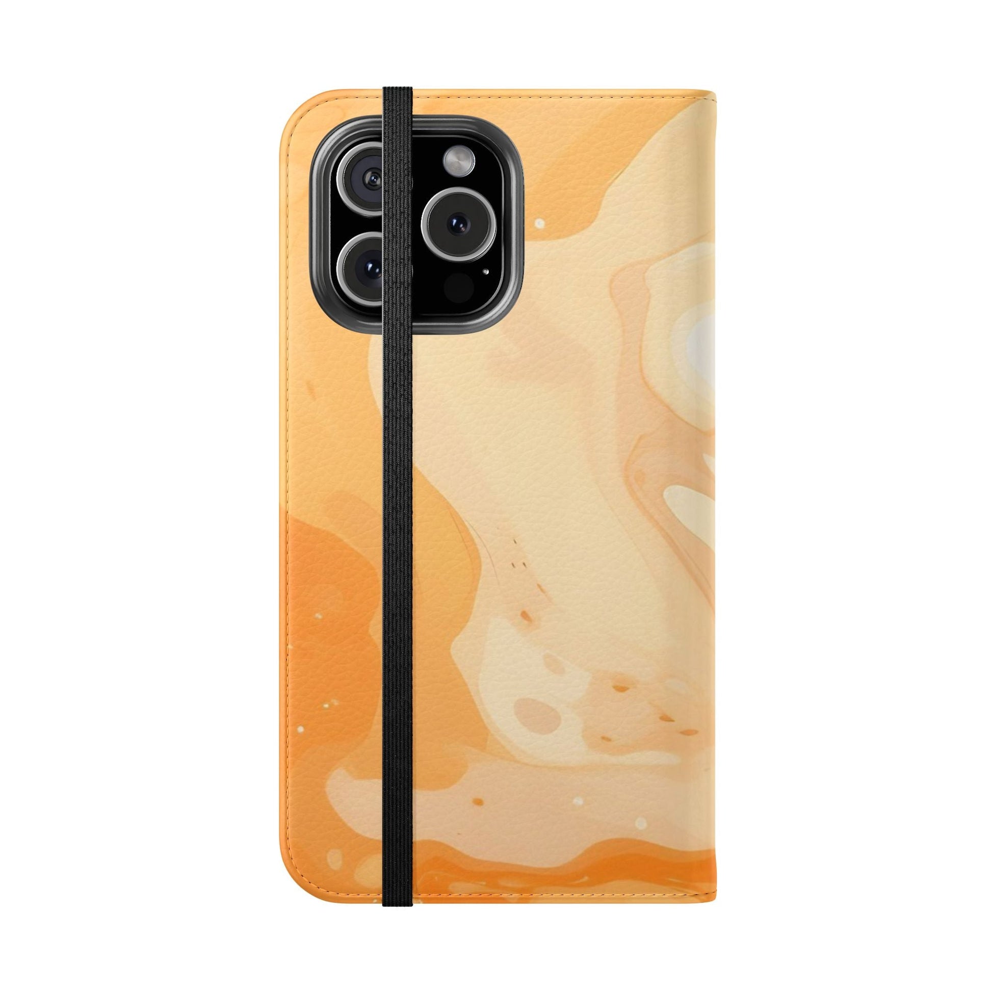 Orange Cream Marble Flip Cases, Artsulli - Art is Long, Life is Short, Phone Case, , , , , , , 