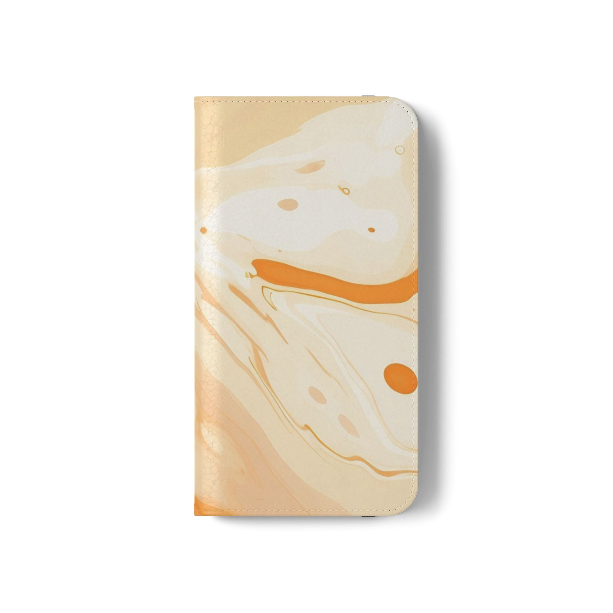 Orange Cream Marble Flip Cases, Artsulli - Art is Long, Life is Short, Phone Case, , , , , , , 