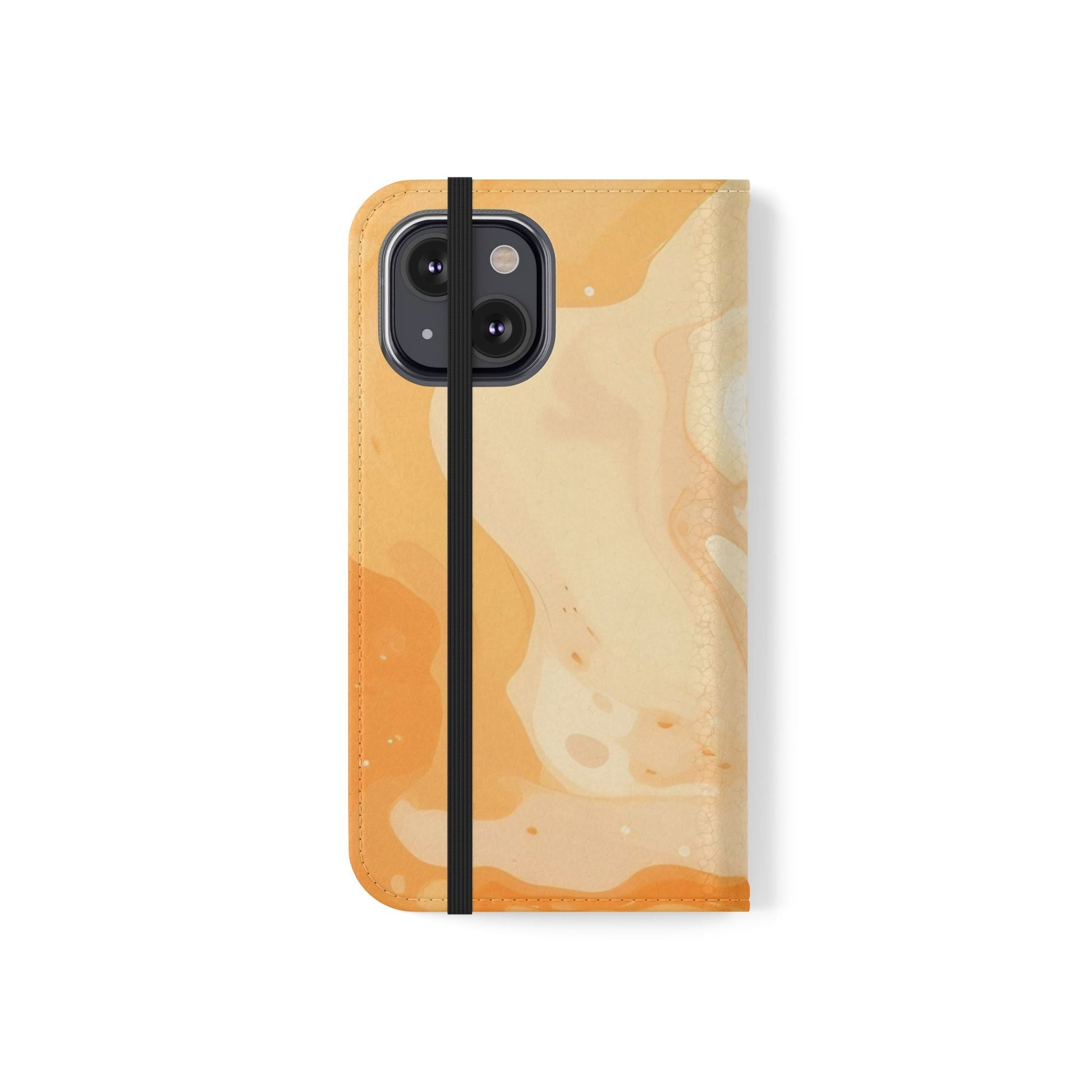 Orange Cream Marble Flip Cases, Artsulli - Art is Long, Life is Short, Phone Case, , , , , , , 