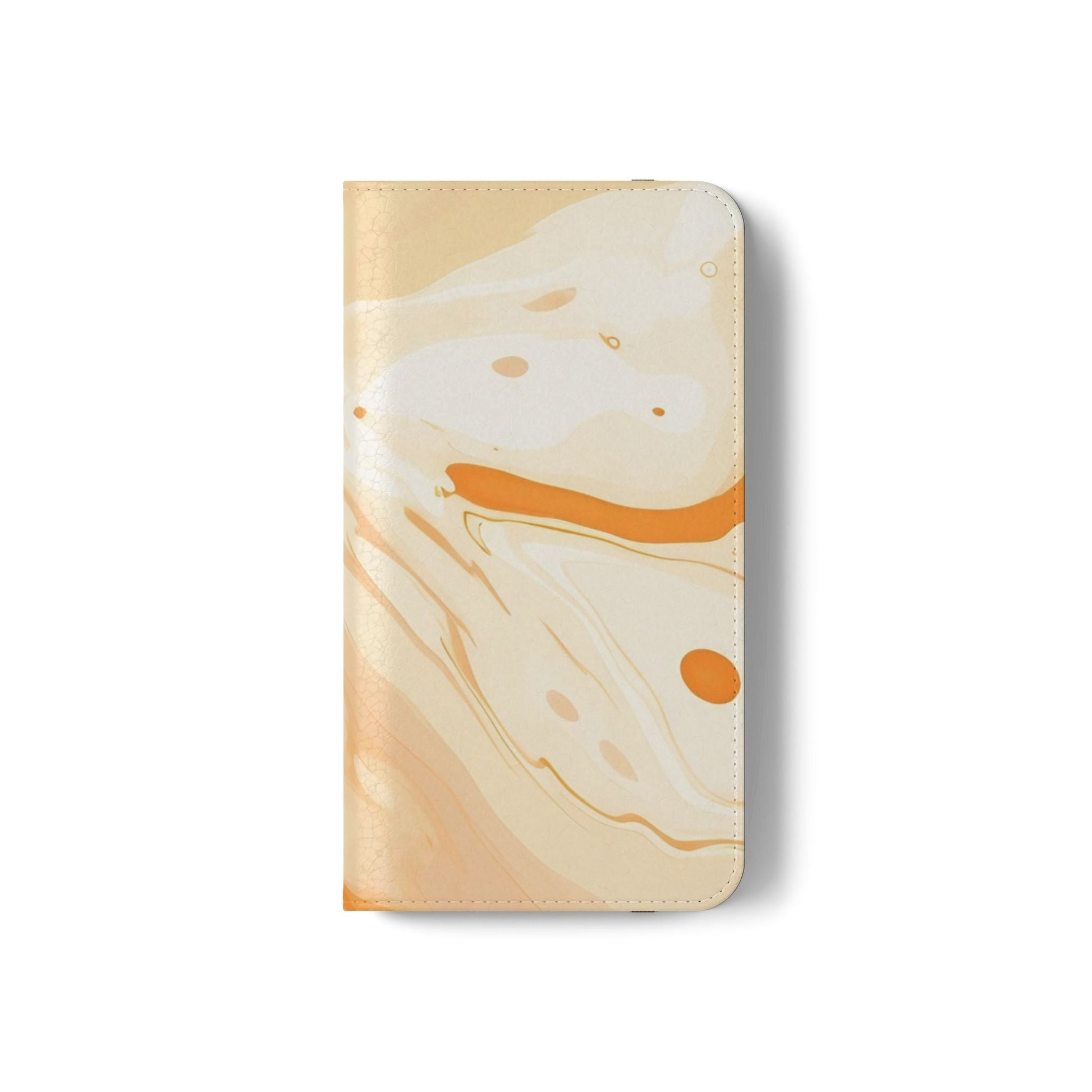 Orange Cream Marble Flip Cases, Artsulli - Art is Long, Life is Short, Phone Case, , , , , , , 