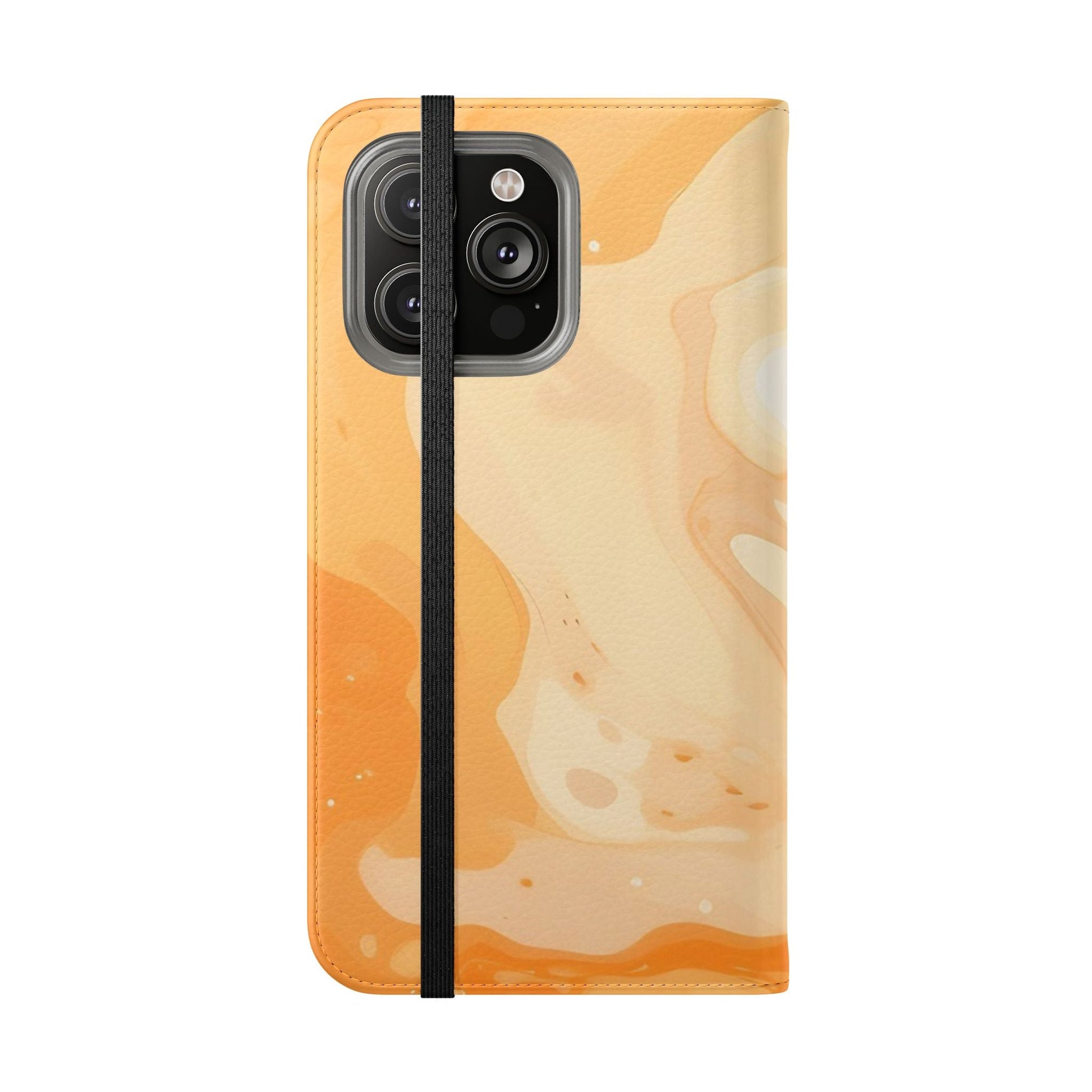 Orange Cream Marble Flip Cases, Artsulli - Art is Long, Life is Short, Phone Case, , , , , , , 