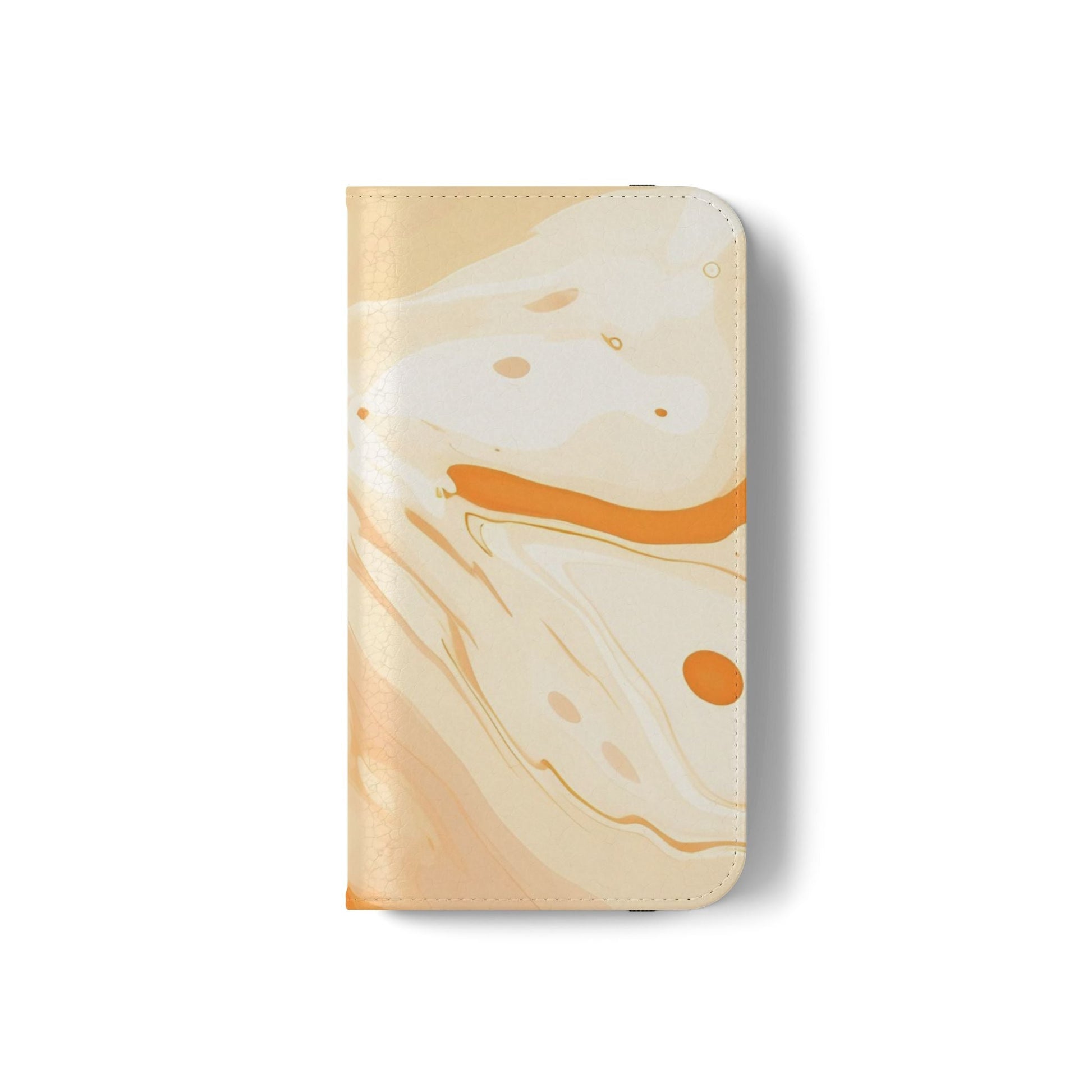 Orange Cream Marble Flip Cases, Artsulli - Art is Long, Life is Short, Phone Case, , , , , , , 
