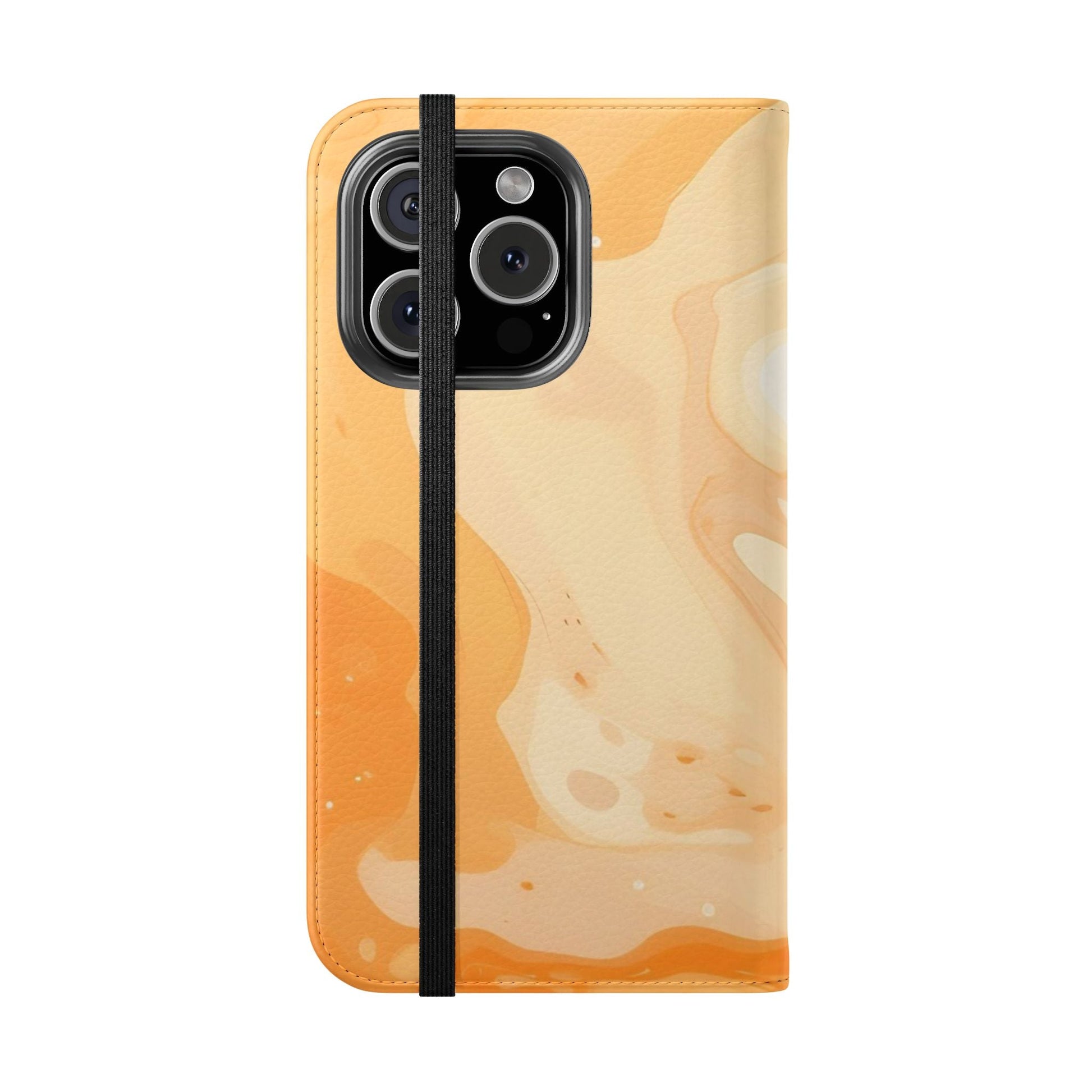Orange Cream Marble Flip Cases, Artsulli - Art is Long, Life is Short, Phone Case, , , , , , , 