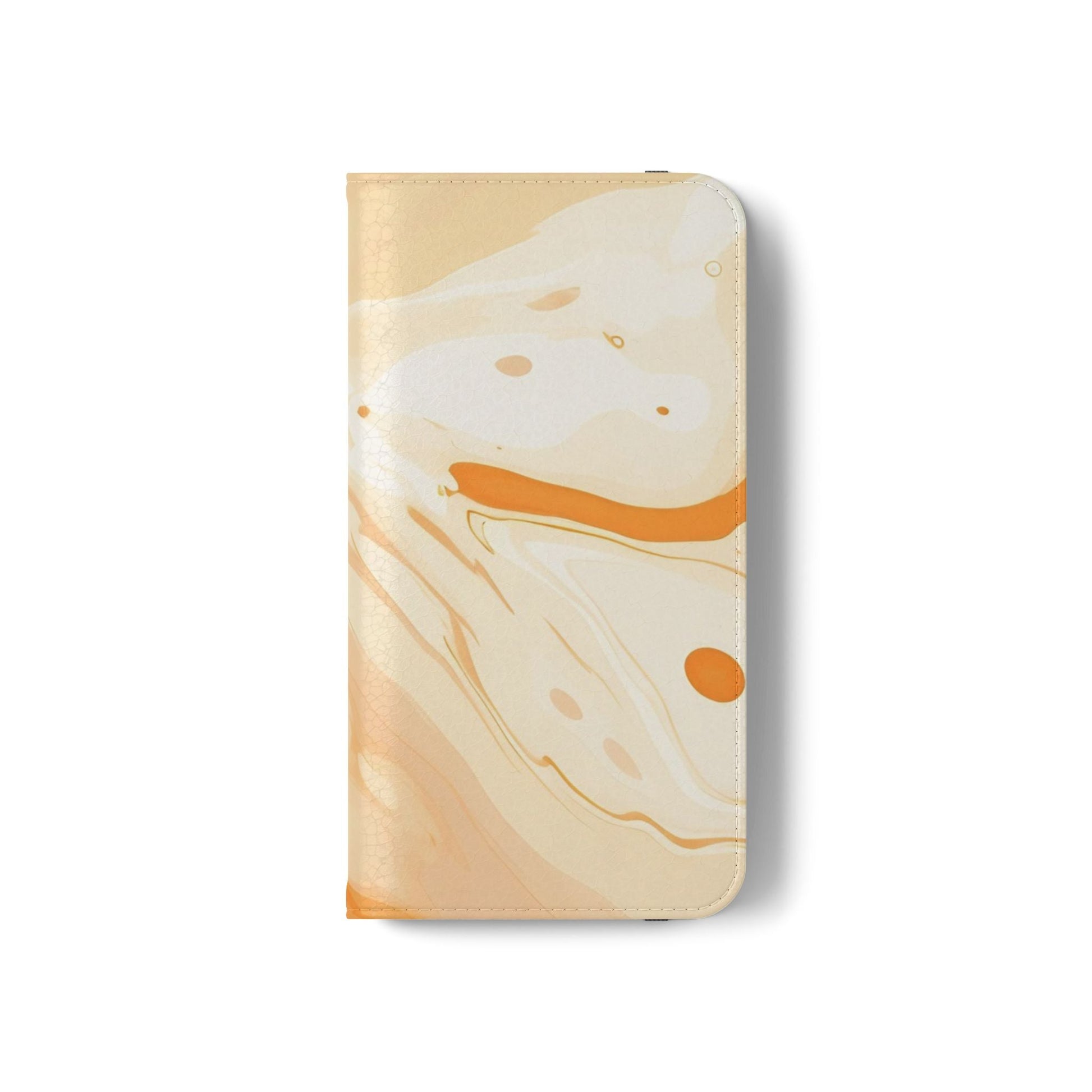 Orange Cream Marble Flip Cases, Artsulli - Art is Long, Life is Short, Phone Case, , , , , , , 