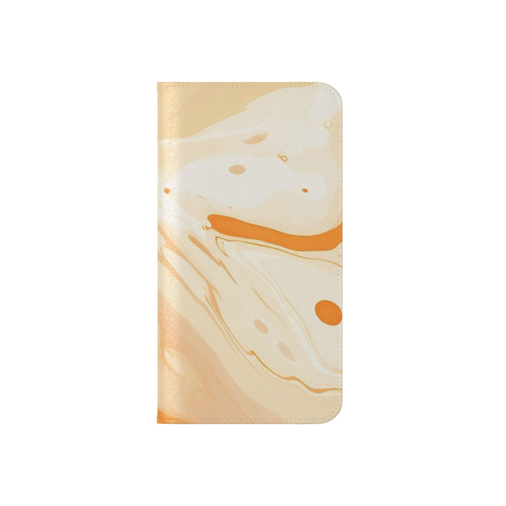 Orange Cream Marble Flip Cases, Artsulli - Art is Long, Life is Short, Phone Case, , , , , , , 