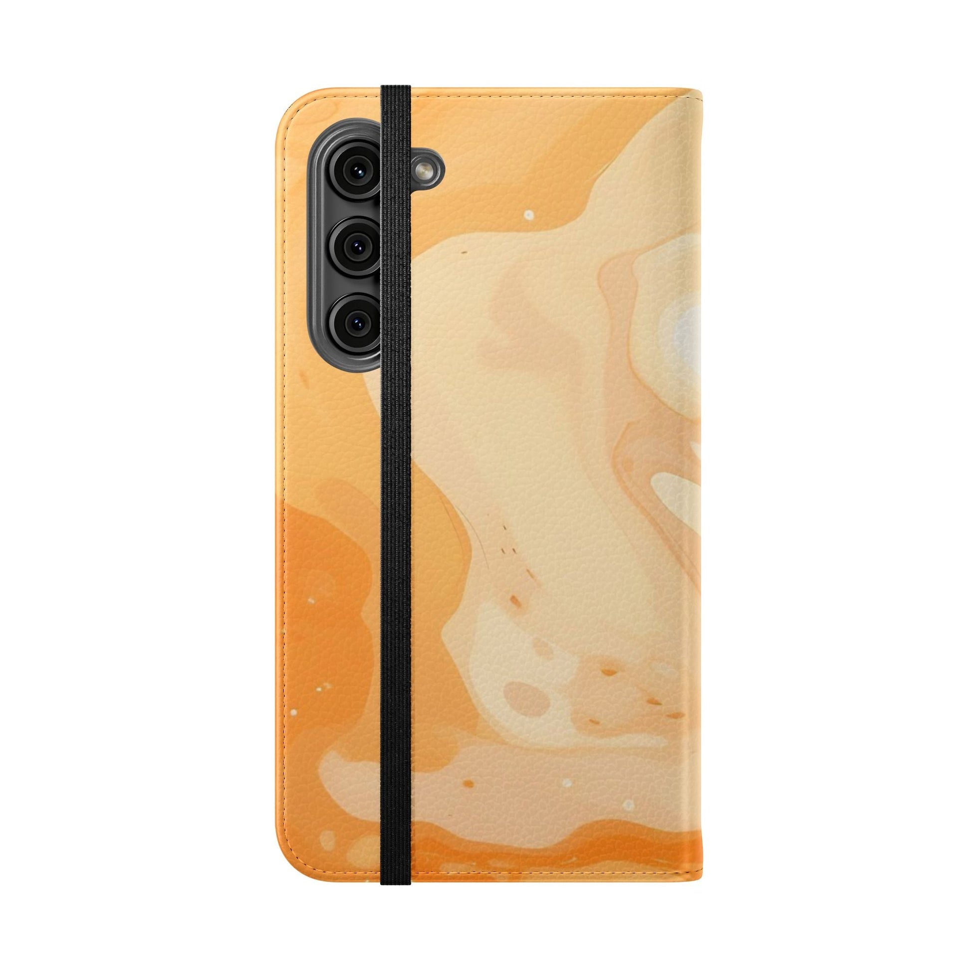 Orange Cream Marble Flip Cases, Artsulli - Art is Long, Life is Short, Phone Case, , , , , , , 