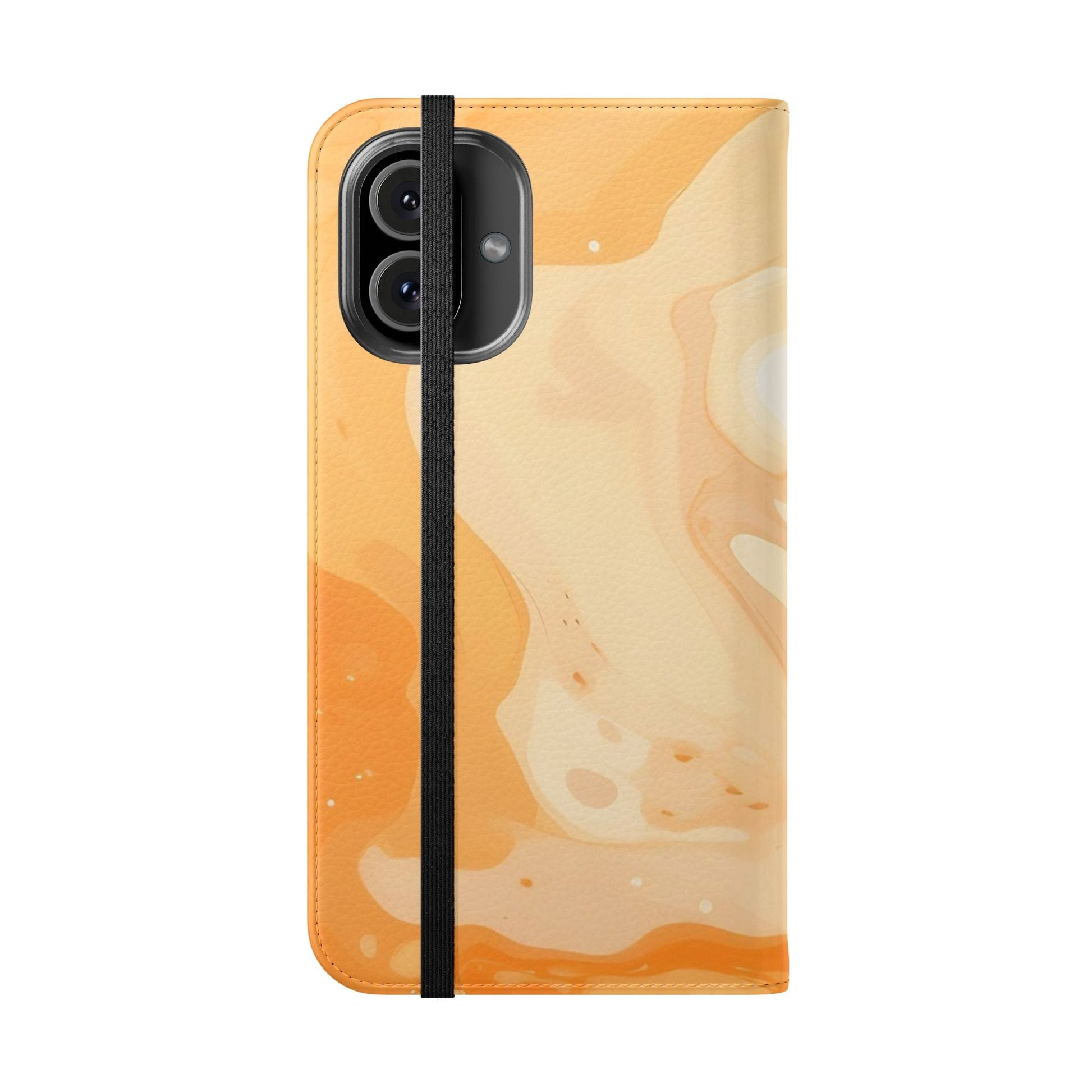 Orange Cream Marble Flip Cases, Artsulli - Art is Long, Life is Short, Phone Case, , , , , , , 