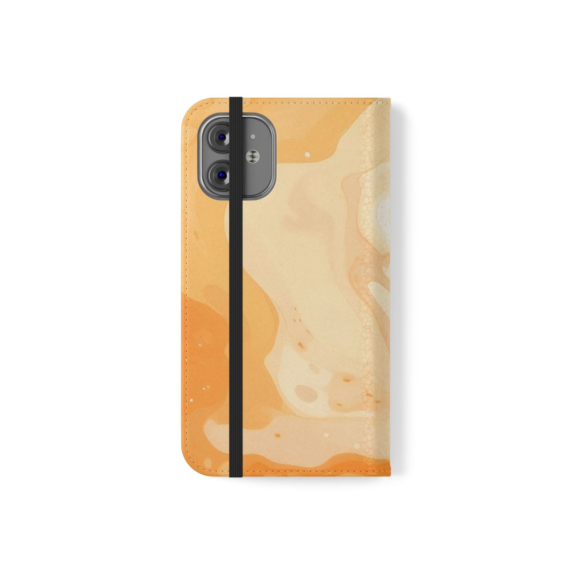 Orange Cream Marble Flip Cases, Artsulli - Art is Long, Life is Short, Phone Case, , , , , , , 