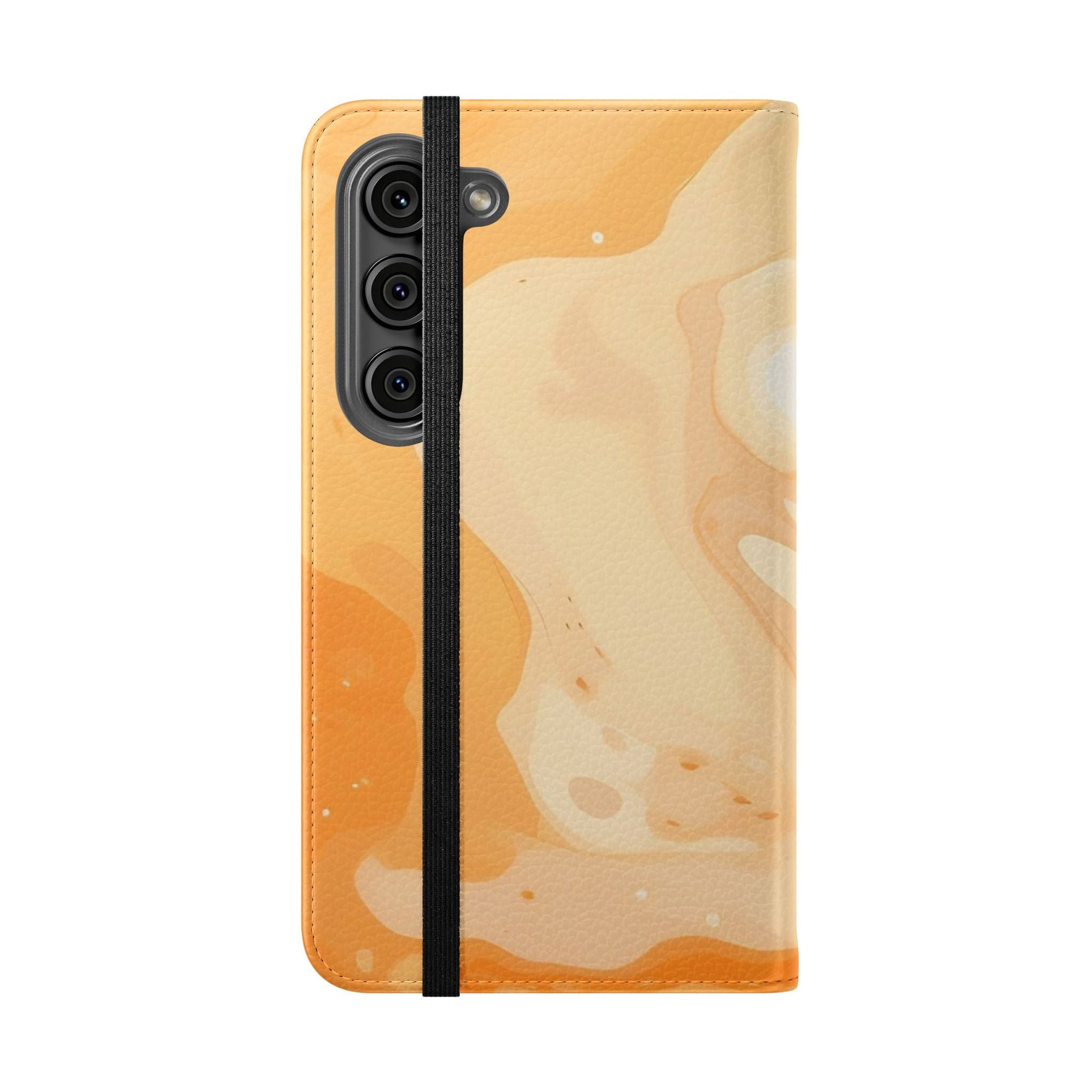 Orange Cream Marble Flip Cases, Artsulli - Art is Long, Life is Short, Phone Case, , , , , , , 
