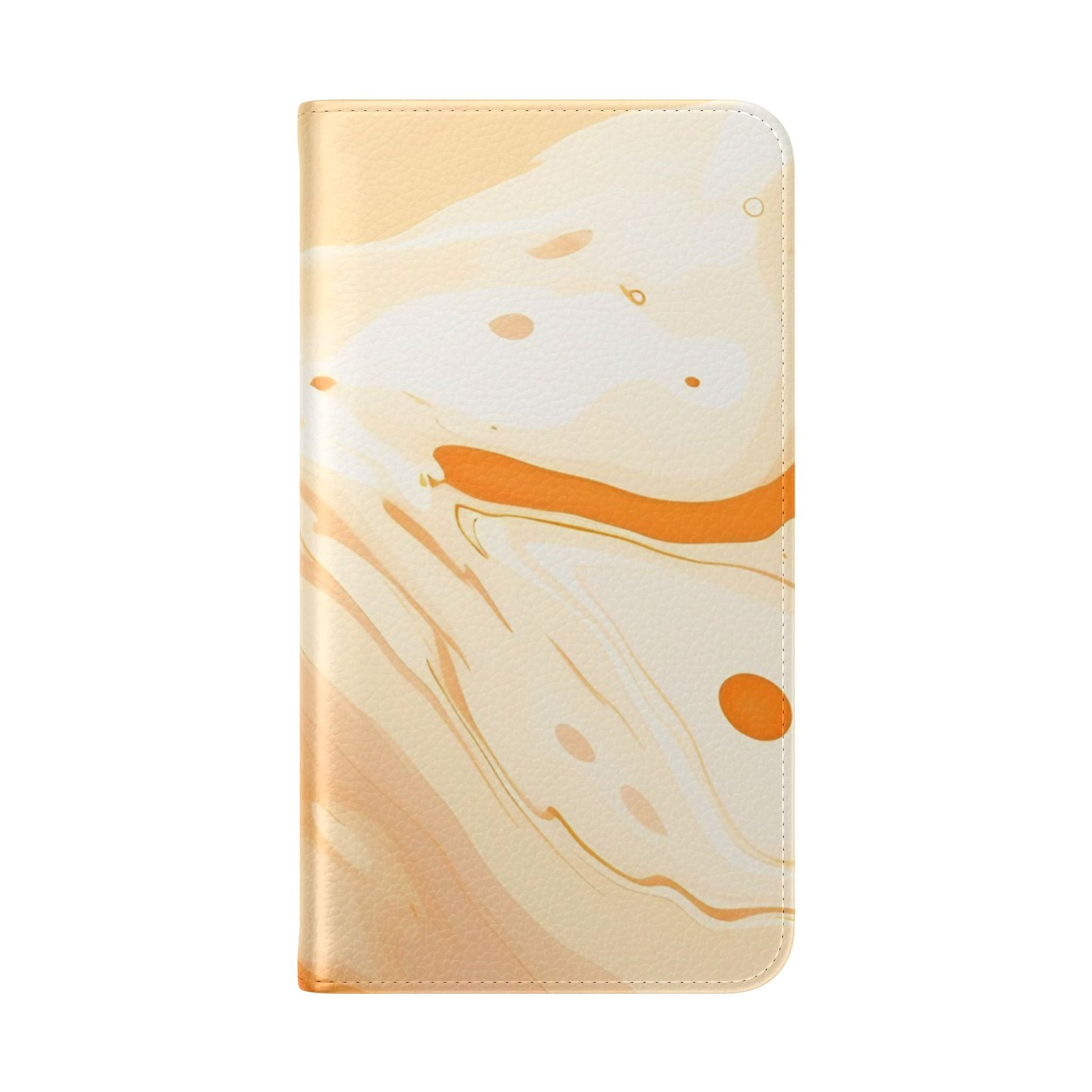 Orange Cream Marble Flip Cases, Artsulli - Art is Long, Life is Short, Phone Case, , , , , , , 