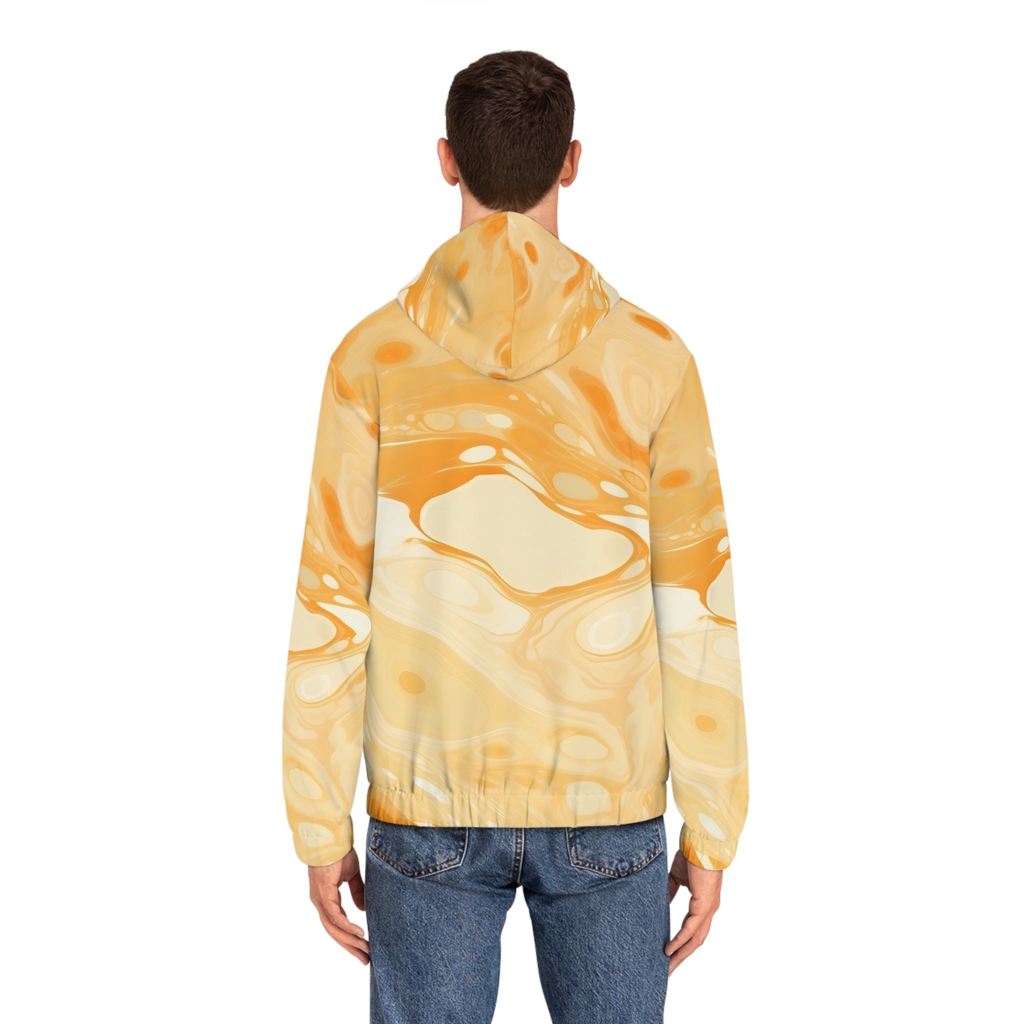 Orange Cream Marble Full Zip Hoodie, Artsulli - Art is Long, Life is Short, All Over Prints, , , , , , , 