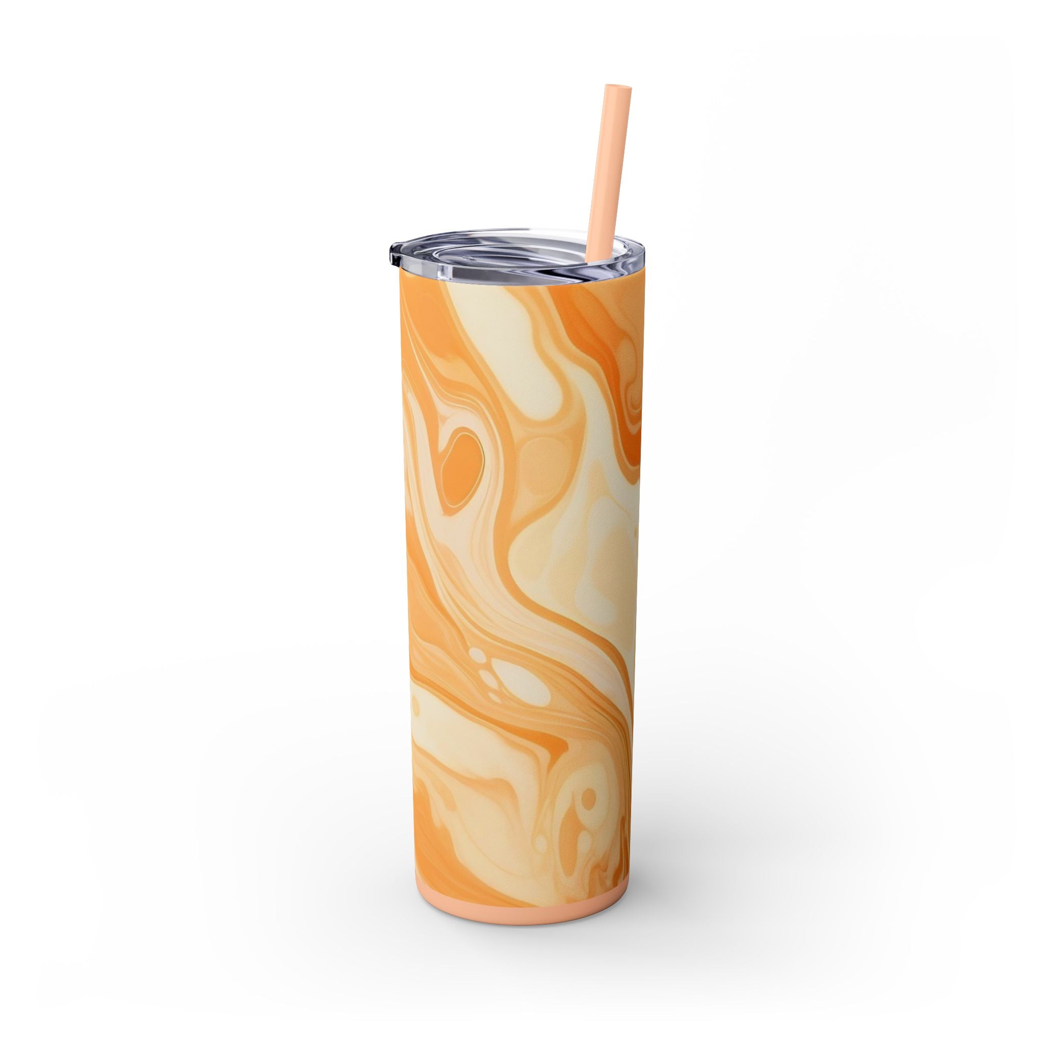 Orange Cream Marble Maars Skinny Tumbler, Artsulli - Art is Long, Life is Short, Mug, , , , , , , 