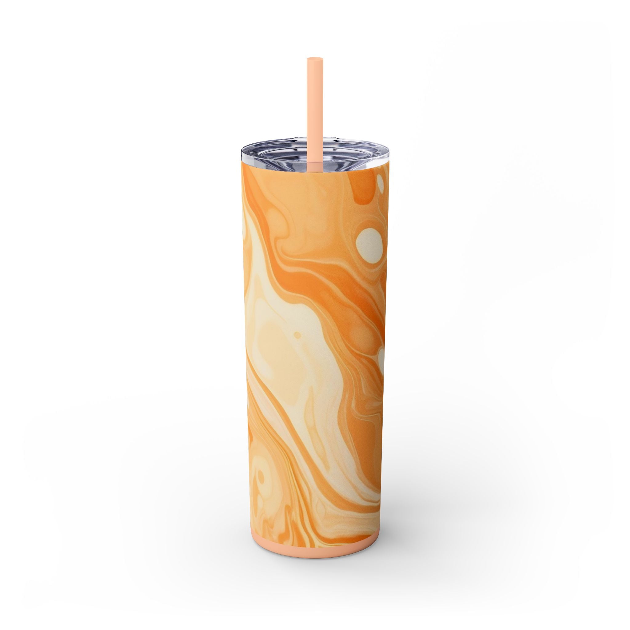 Orange Cream Marble Maars Skinny Tumbler, Artsulli - Art is Long, Life is Short, Mug, Finish, Matte, Color, Blush, Size, 20oz, 32281334300275109855