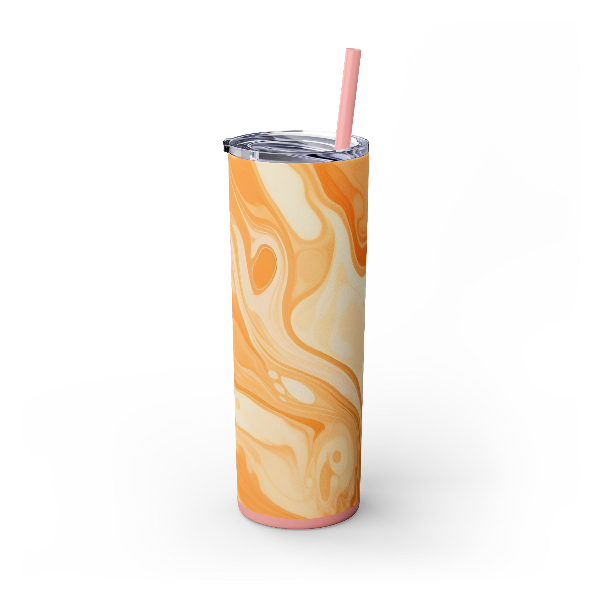 Orange Cream Marble Maars Skinny Tumbler, Artsulli - Art is Long, Life is Short, Mug, , , , , , , 