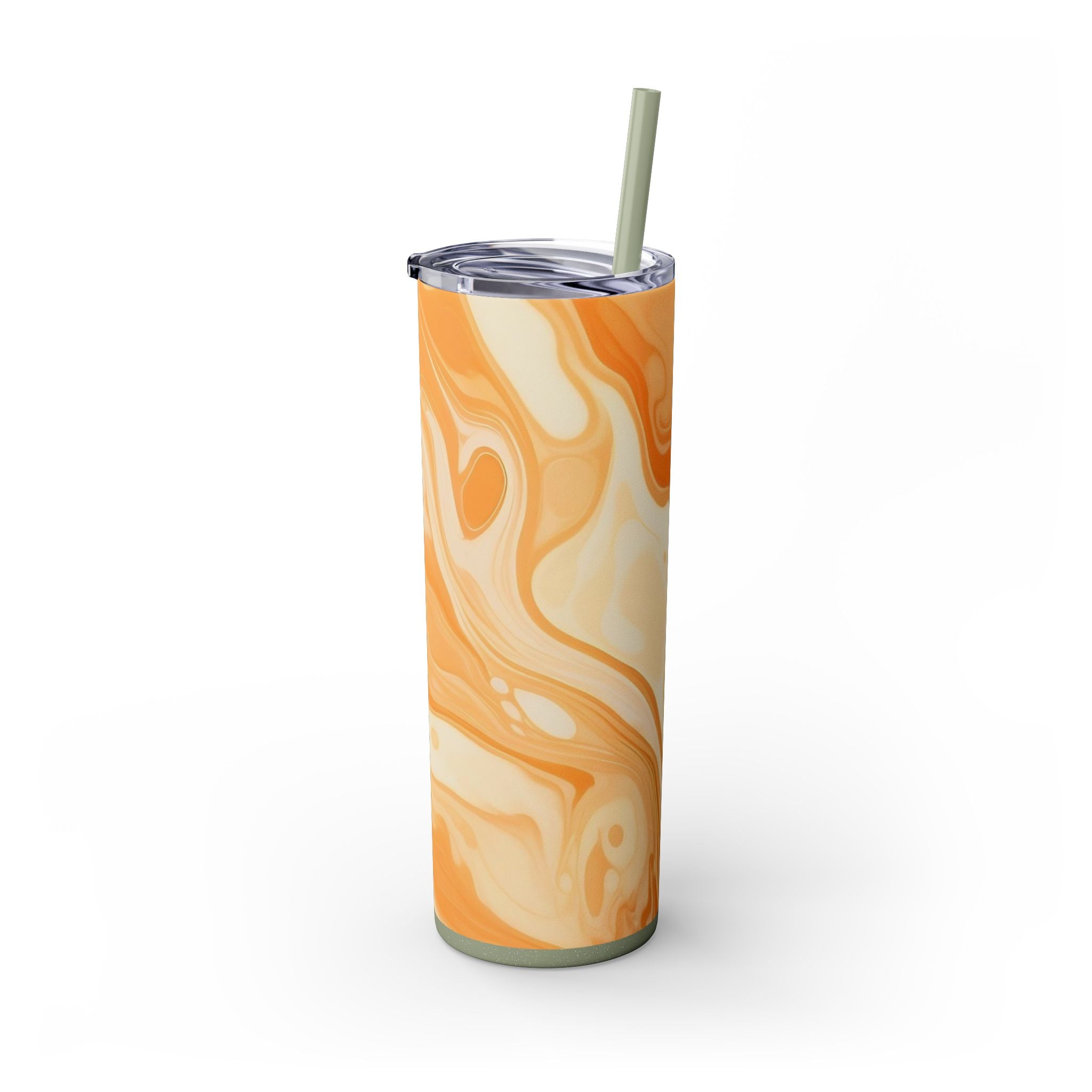 Orange Cream Marble Maars Skinny Tumbler, Artsulli - Art is Long, Life is Short, Mug, , , , , , , 