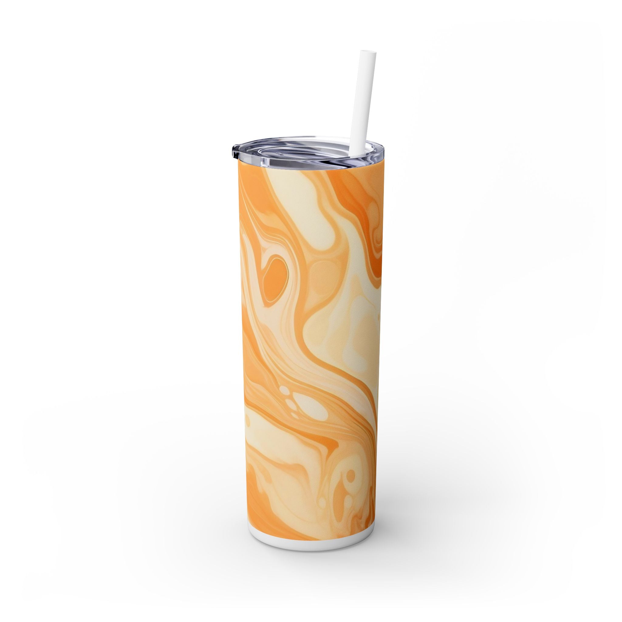 Orange Cream Marble Maars Skinny Tumbler, Artsulli - Art is Long, Life is Short, Mug, , , , , , , 