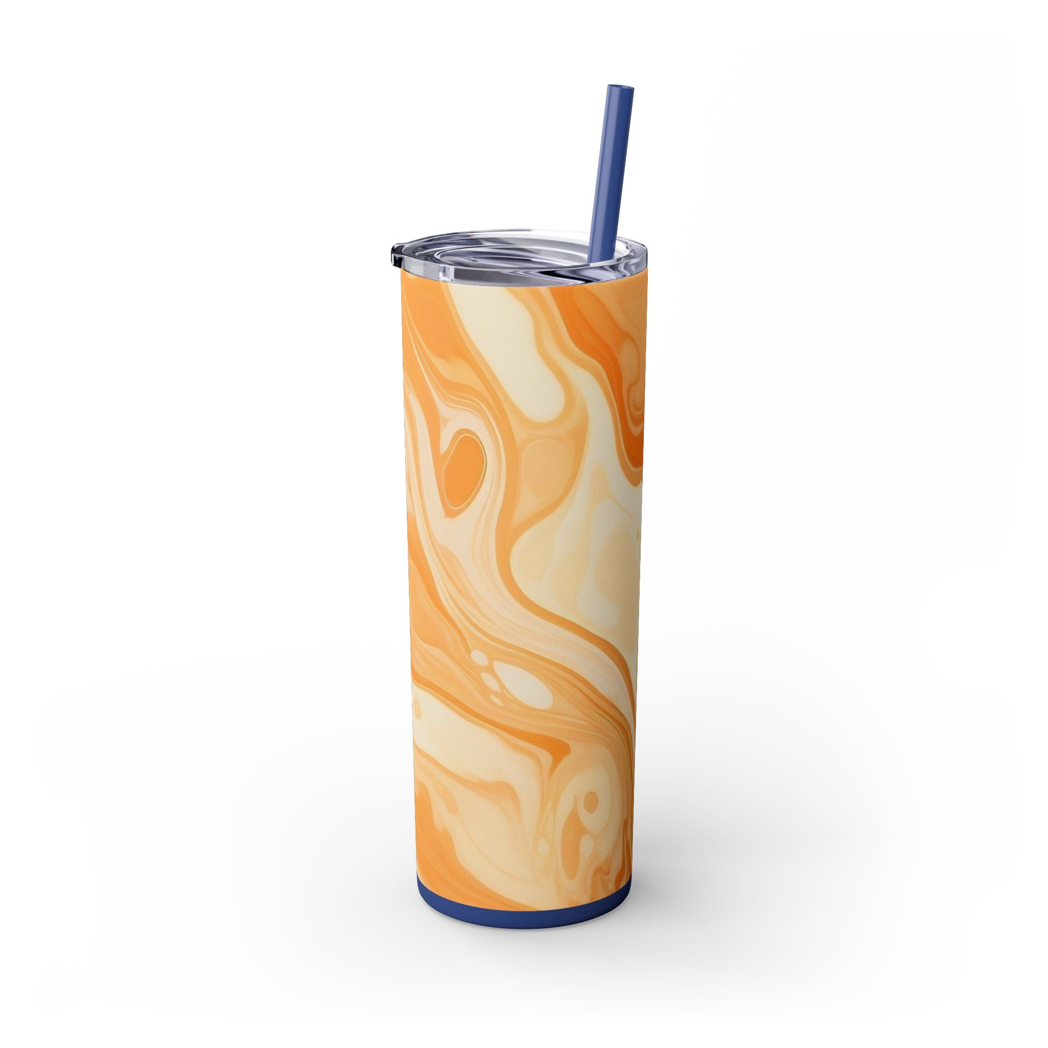 Orange Cream Marble Maars Skinny Tumbler, Artsulli - Art is Long, Life is Short, Mug, , , , , , , 