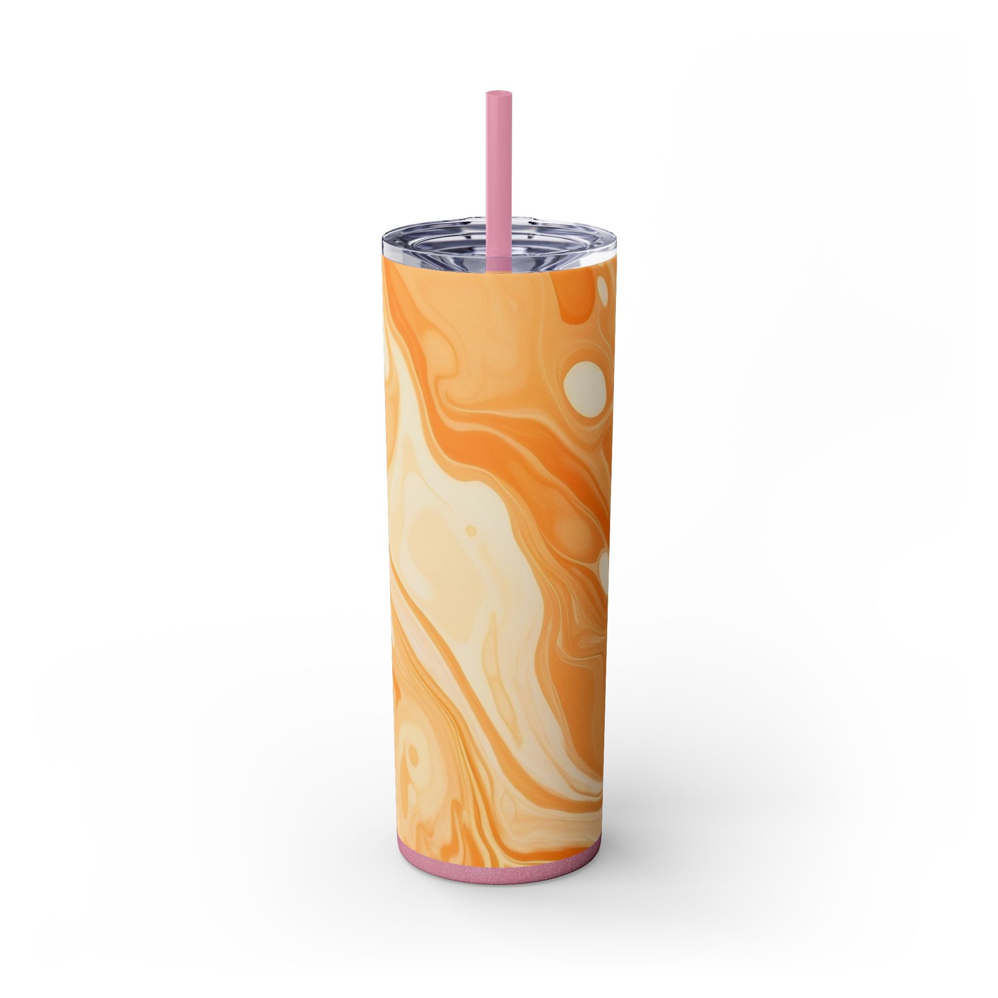 Orange Cream Marble Maars Skinny Tumbler, Artsulli - Art is Long, Life is Short, Mug, , , , , , , 