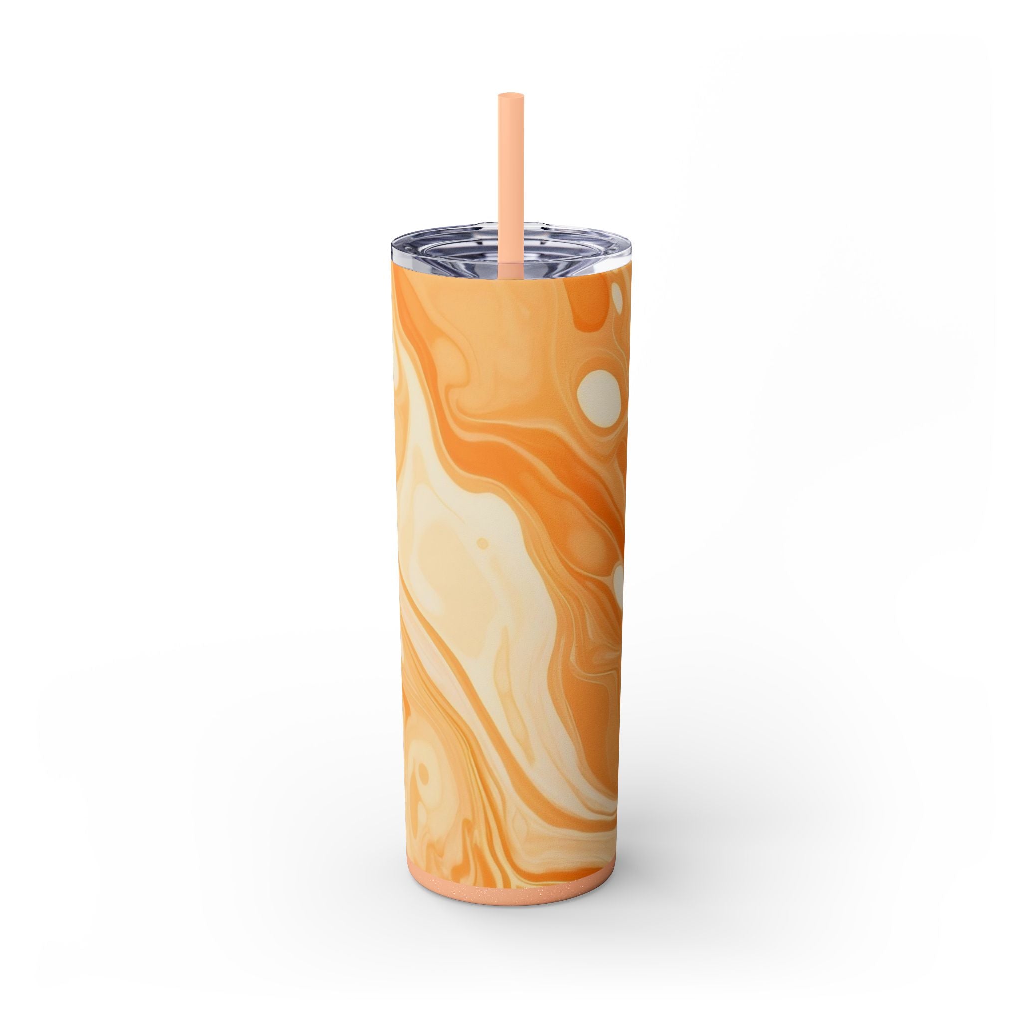 Orange Cream Marble Maars Skinny Tumbler, Artsulli - Art is Long, Life is Short, Mug, , , , , , , 