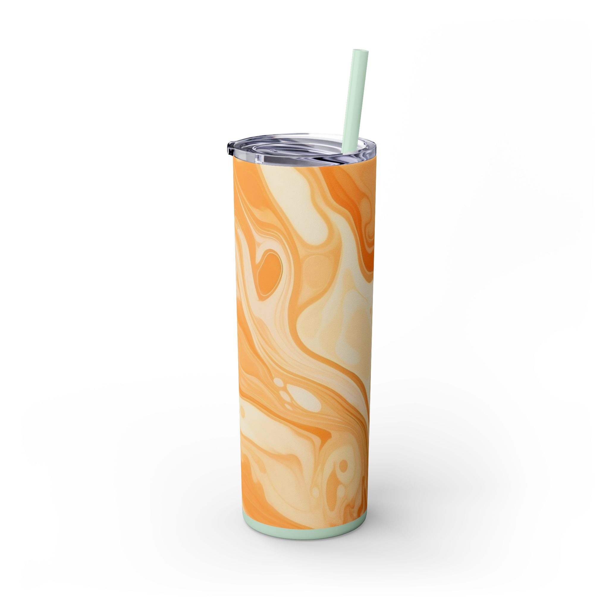 Orange Cream Marble Maars Skinny Tumbler, Artsulli - Art is Long, Life is Short, Mug, , , , , , , 