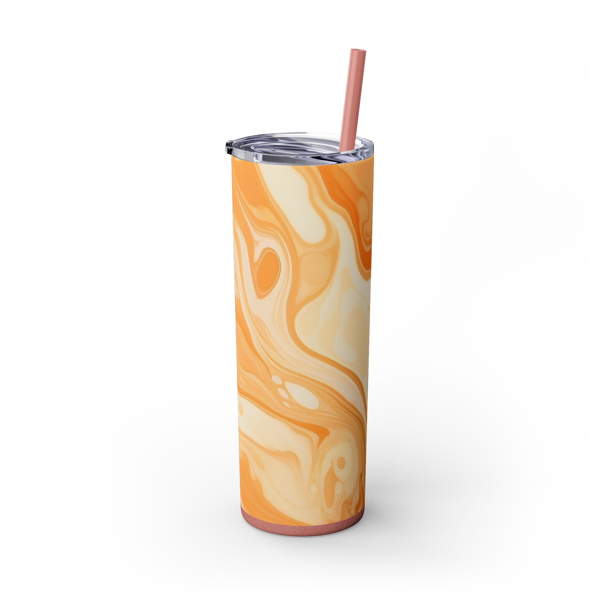 Orange Cream Marble Maars Skinny Tumbler, Artsulli - Art is Long, Life is Short, Mug, , , , , , , 