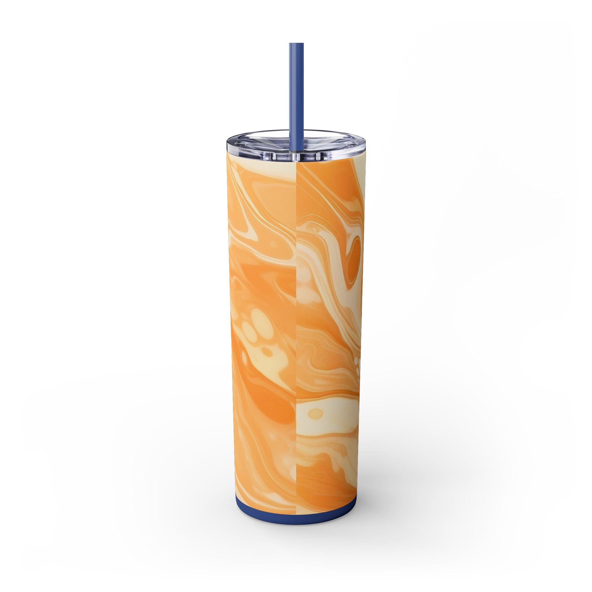 Orange Cream Marble Maars Skinny Tumbler, Artsulli - Art is Long, Life is Short, Mug, , , , , , , 