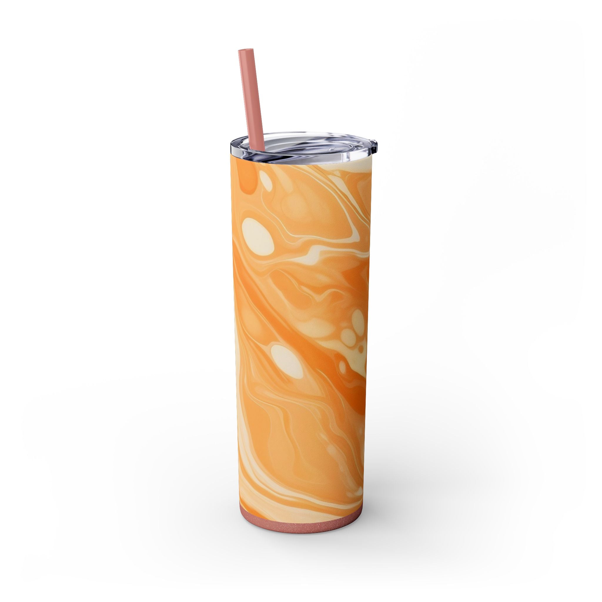 Orange Cream Marble Maars Skinny Tumbler, Artsulli - Art is Long, Life is Short, Mug, , , , , , , 