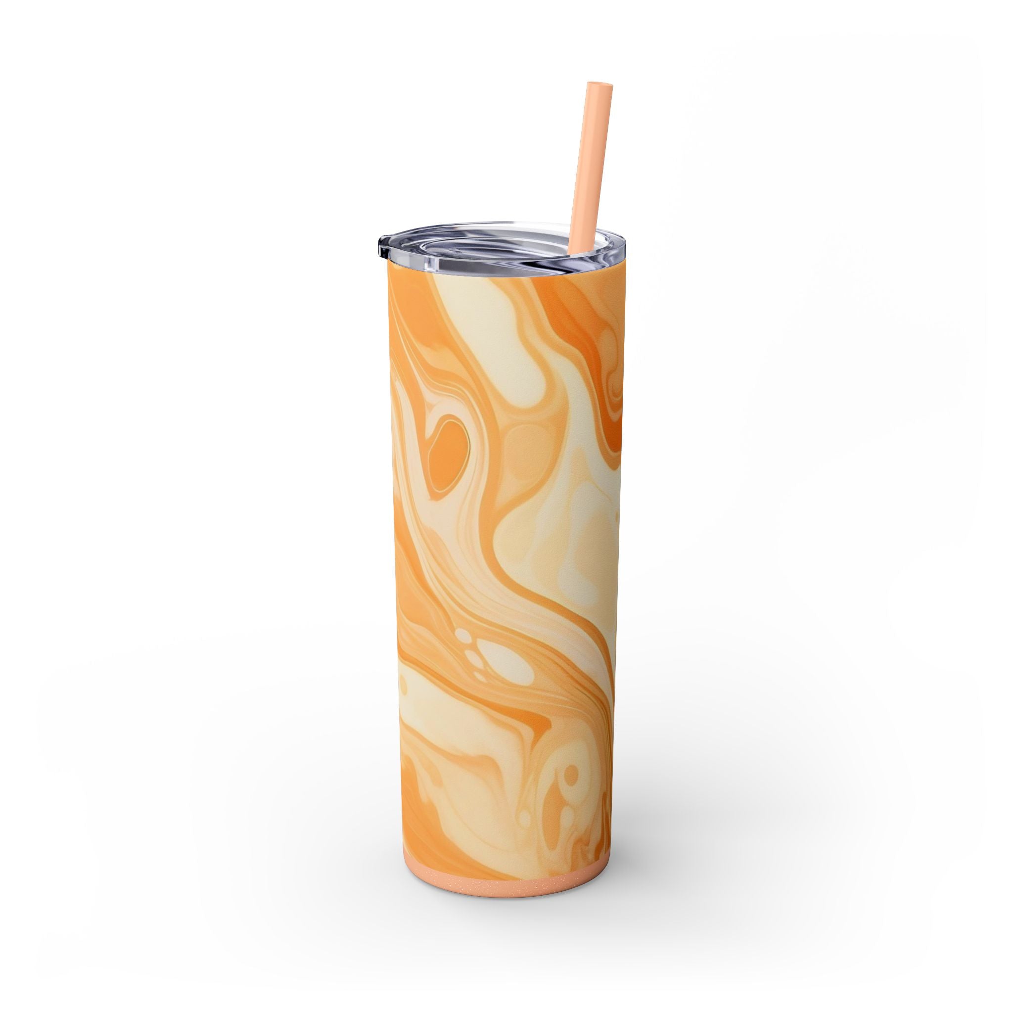 Orange Cream Marble Maars Skinny Tumbler, Artsulli - Art is Long, Life is Short, Mug, , , , , , , 