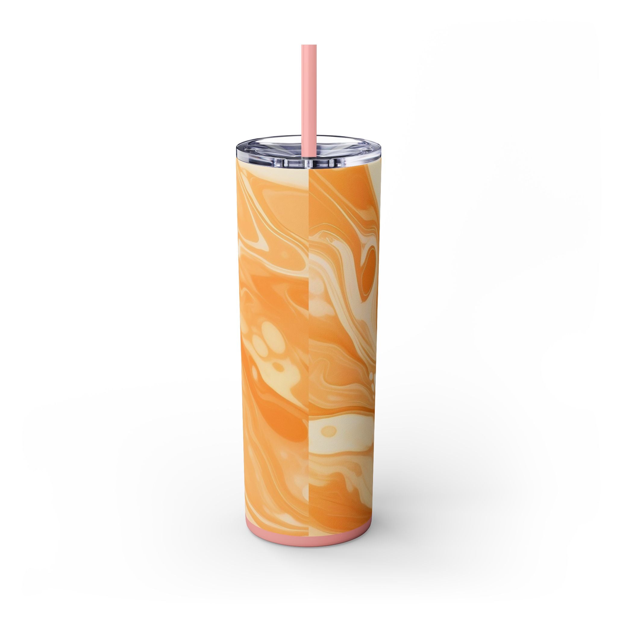 Orange Cream Marble Maars Skinny Tumbler, Artsulli - Art is Long, Life is Short, Mug, , , , , , , 