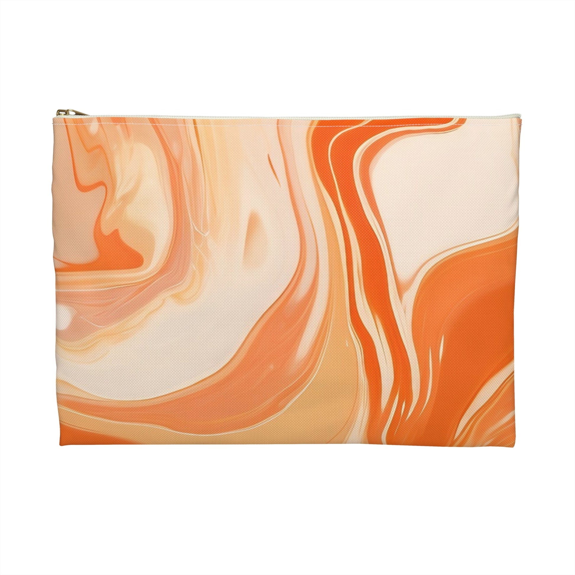 Orange Cream Marble Print Pouch, Artsulli - Art is Long, Life is Short, Bags, , , , , , , 