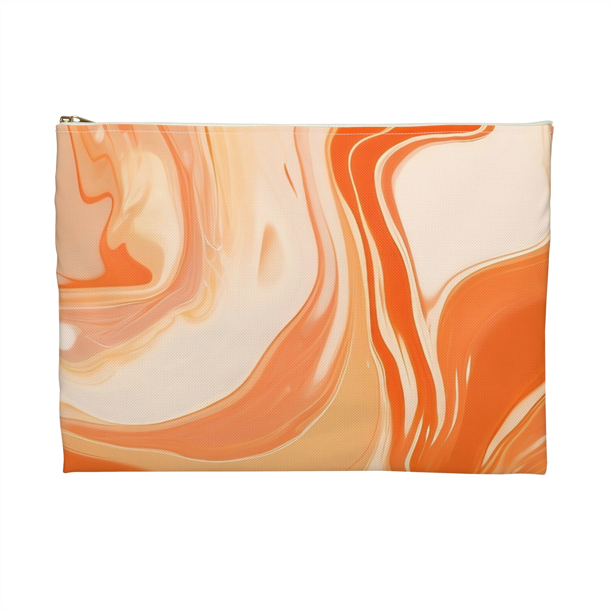 Orange Cream Marble Print Pouch, Artsulli - Art is Long, Life is Short, Bags, , , , , , , 