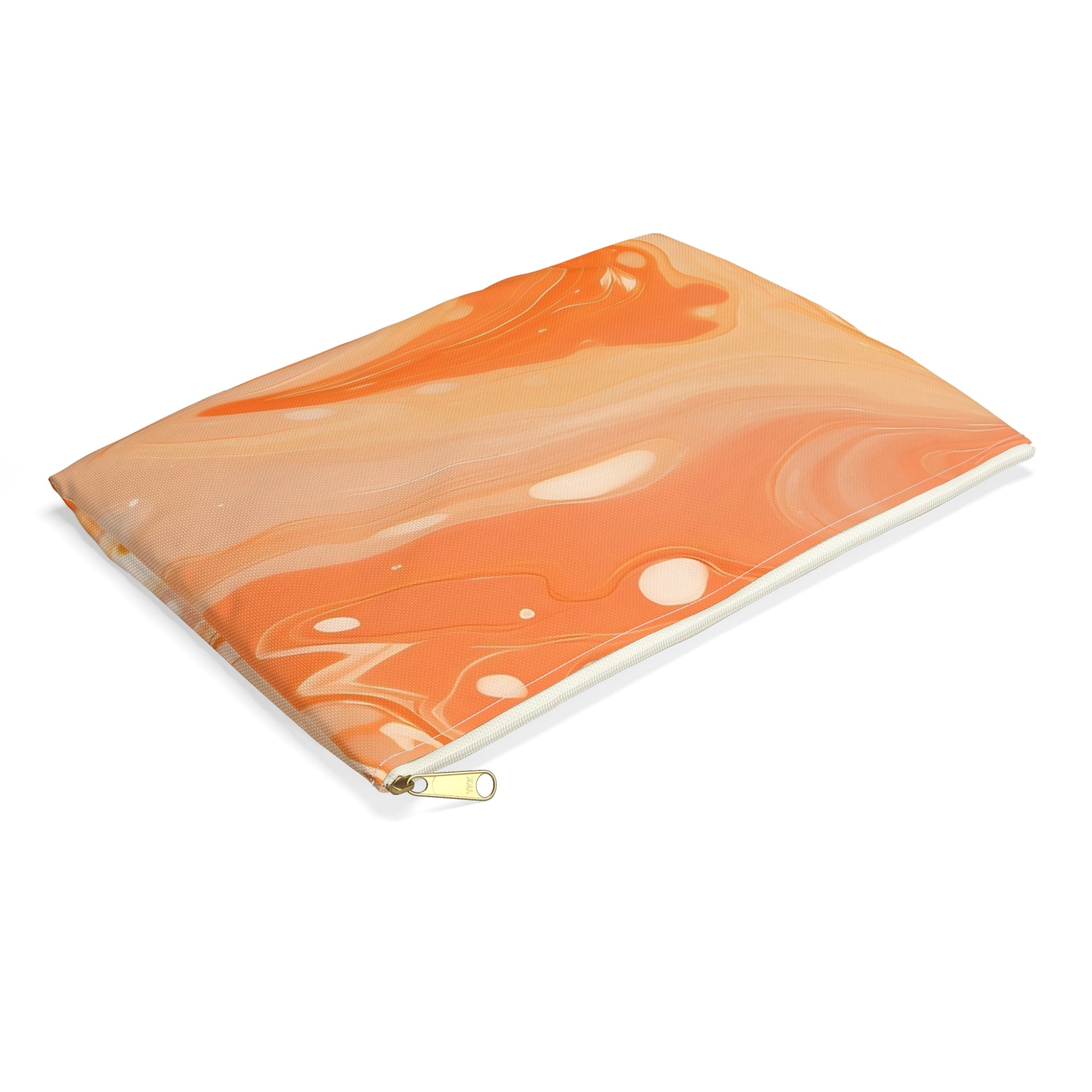 Orange Cream Marble Print Pouch, Artsulli - Art is Long, Life is Short, Bags, , , , , , , 