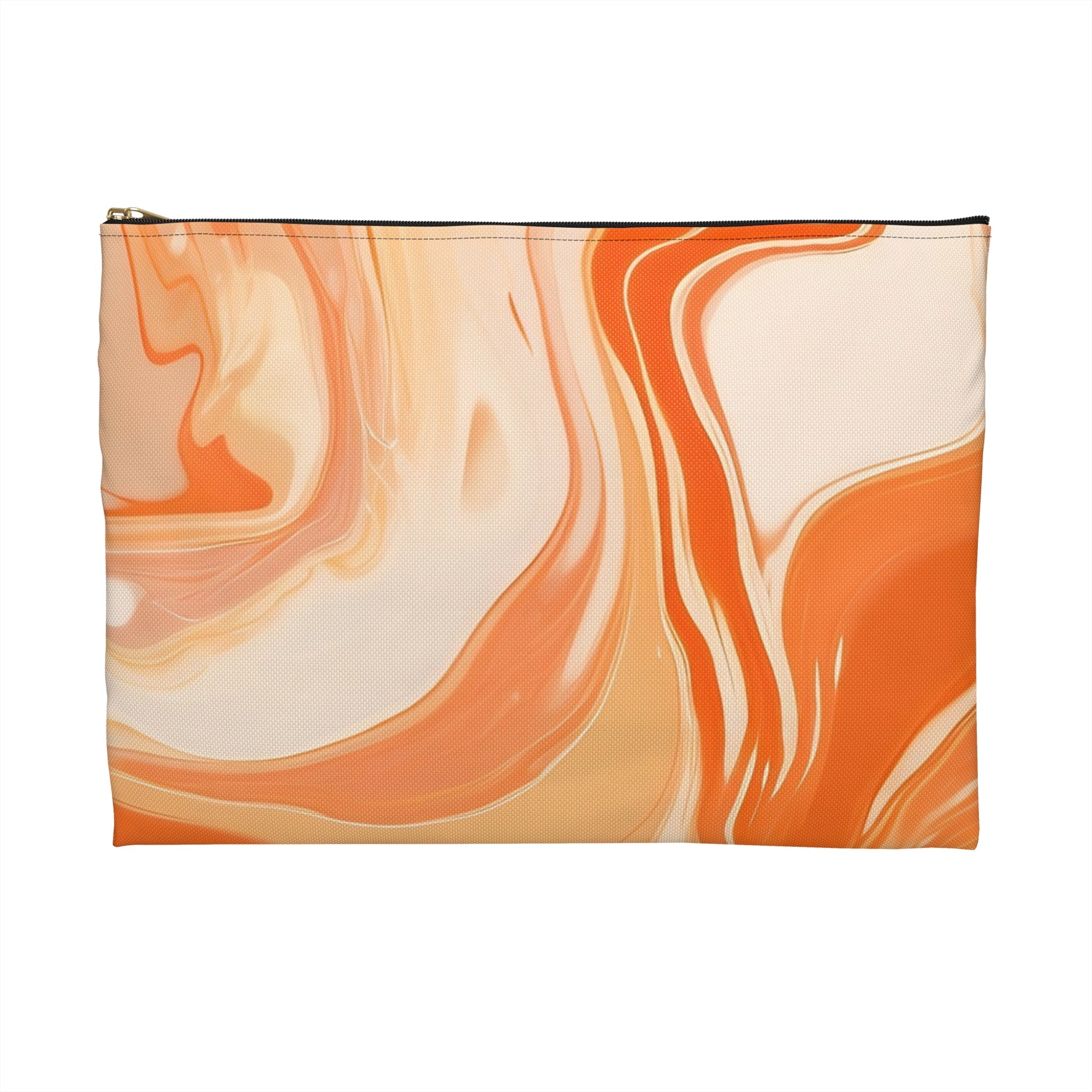 Orange Cream Marble Print Pouch, Artsulli - Art is Long, Life is Short, Bags, , , , , , , 