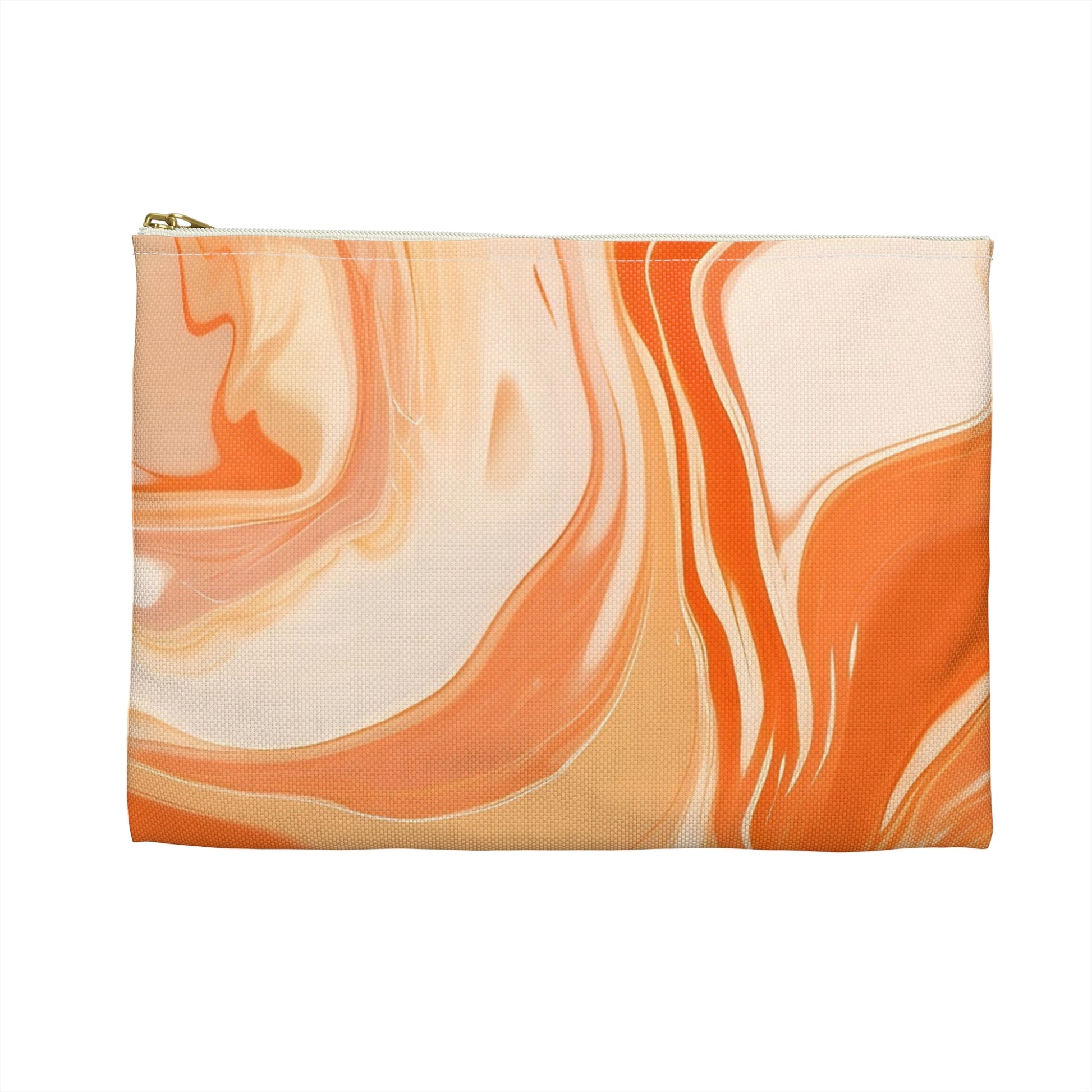 Orange Cream Marble Print Pouch, Artsulli - Art is Long, Life is Short, Bags, , , , , , , 