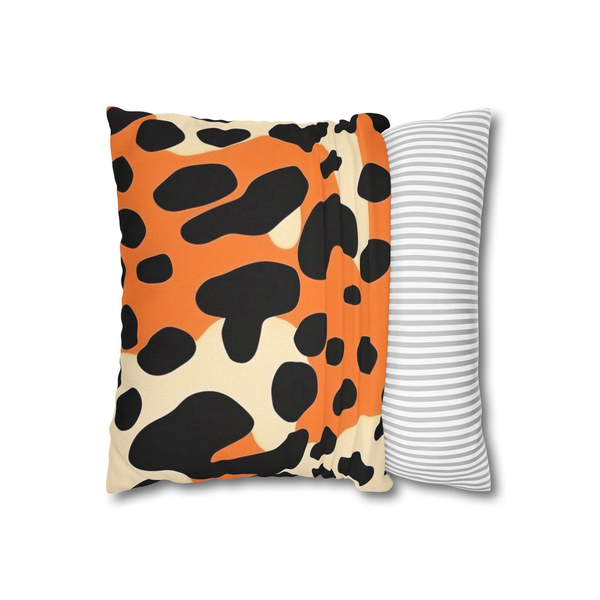 Orange Dalmatian Print Throw Pillow, Artsulli - Art is Long, Life is Short, Home Decor, , , , , , , 