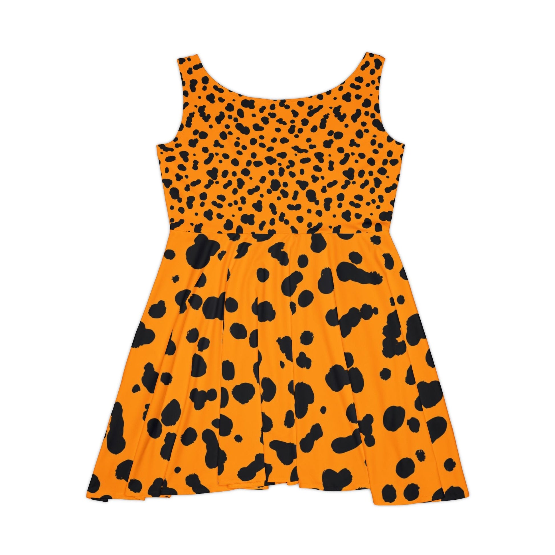 Orange Dalmatian Skater Dress, Artsulli - Art is Long, Life is Short, All Over Prints, , , , , , , 