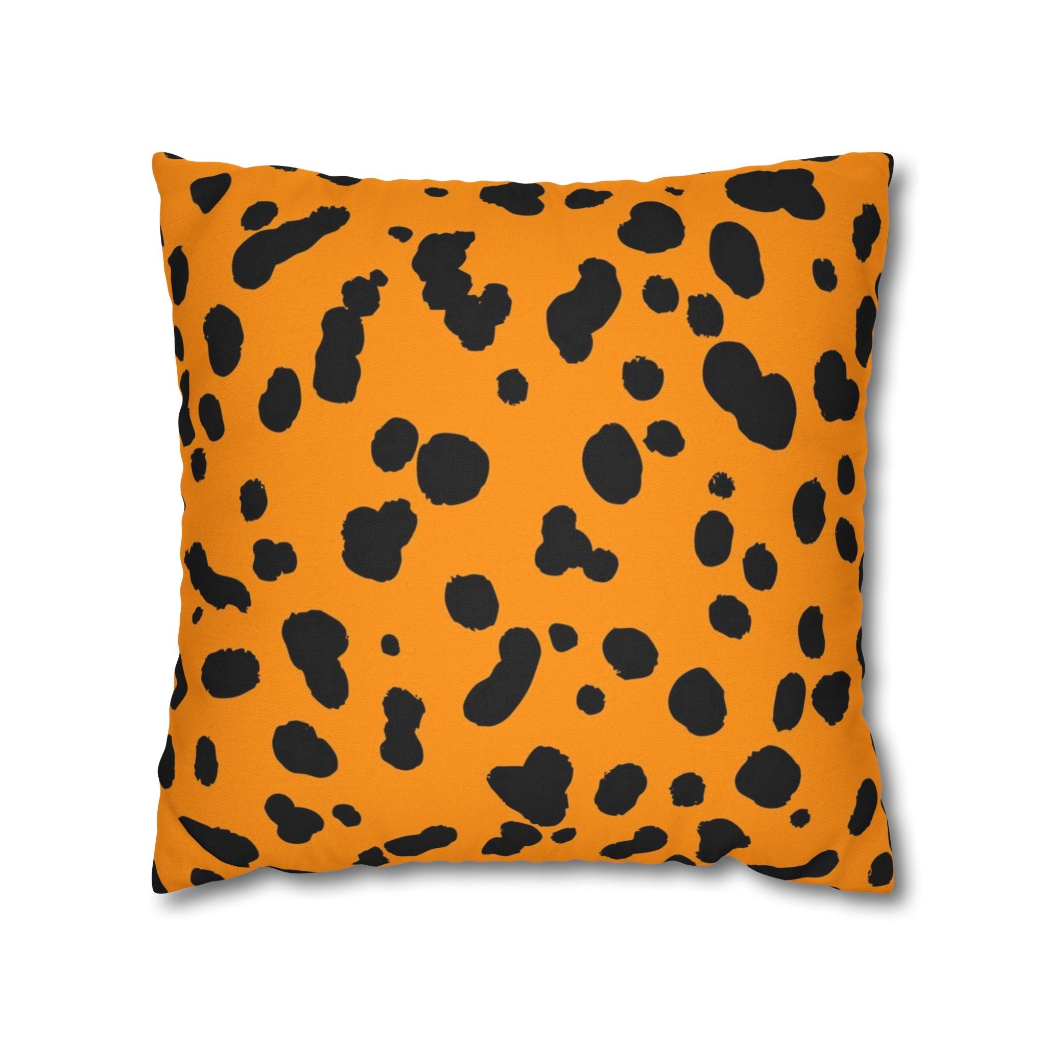 Orange Dalmatian Spot Pillow, Artsulli - Art is Long, Life is Short, Home Decor, Size, 18" × 18", , , , , 76954028280601894689