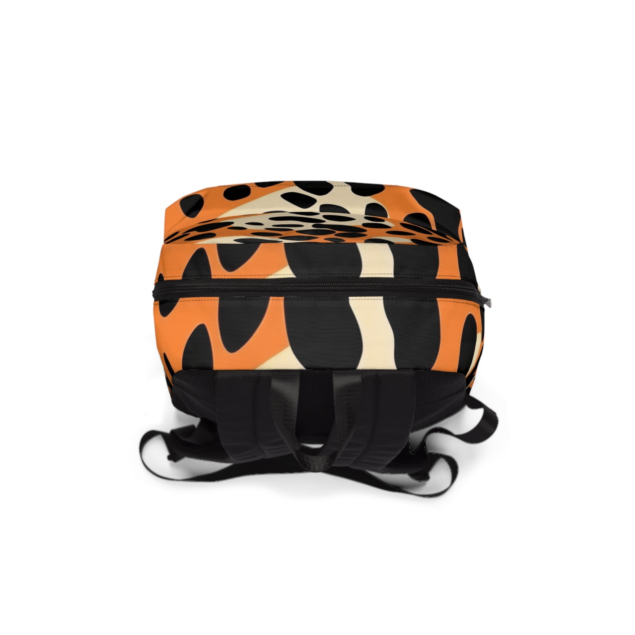 Orange Leopard Print Backpack, Artsulli - Art is Long, Life is Short, Bags, , , , , , , 