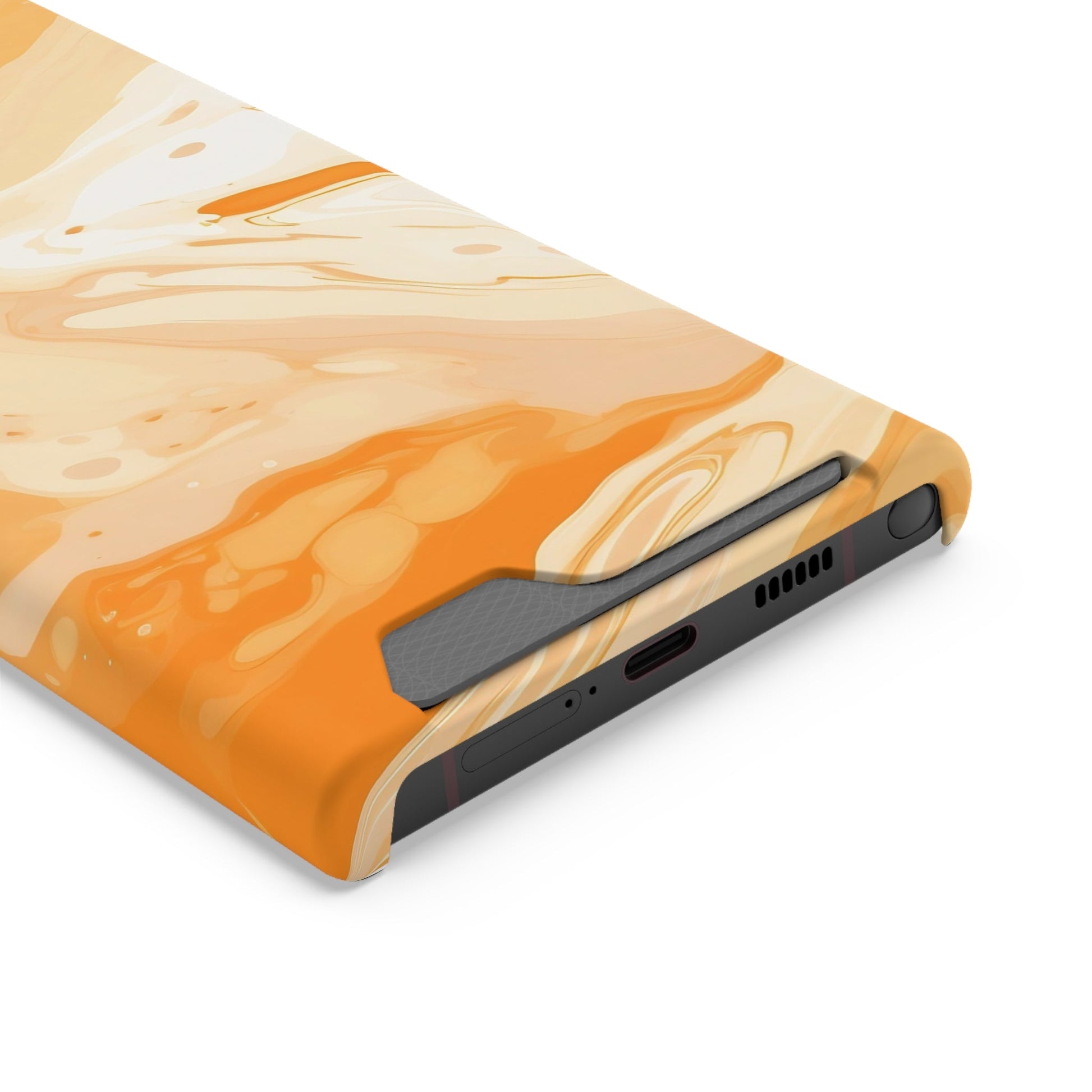 Orange Marble Cardholder Case, Artsulli - Art is Long, Life is Short, Phone Case, , , , , , , 