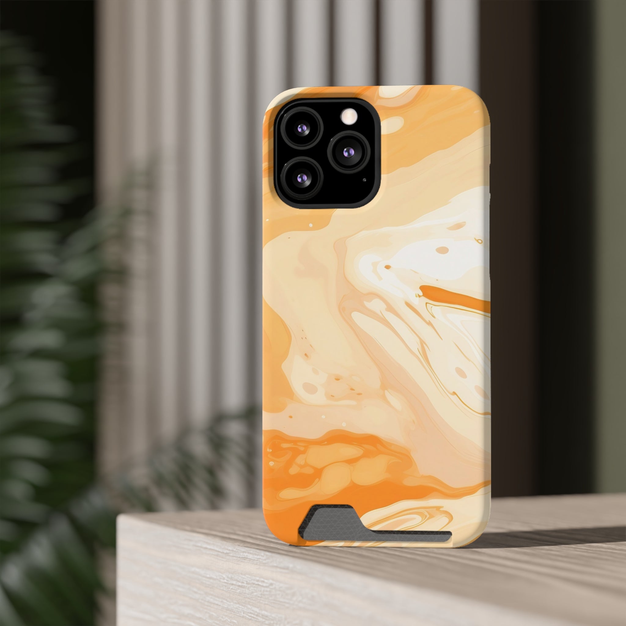 Orange Marble Cardholder Case, Artsulli - Art is Long, Life is Short, Phone Case, , , , , , , 