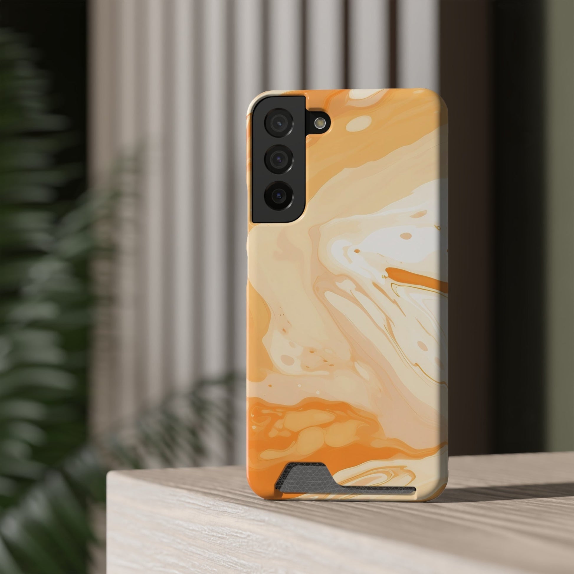 Orange Marble Cardholder Case, Artsulli - Art is Long, Life is Short, Phone Case, , , , , , , 