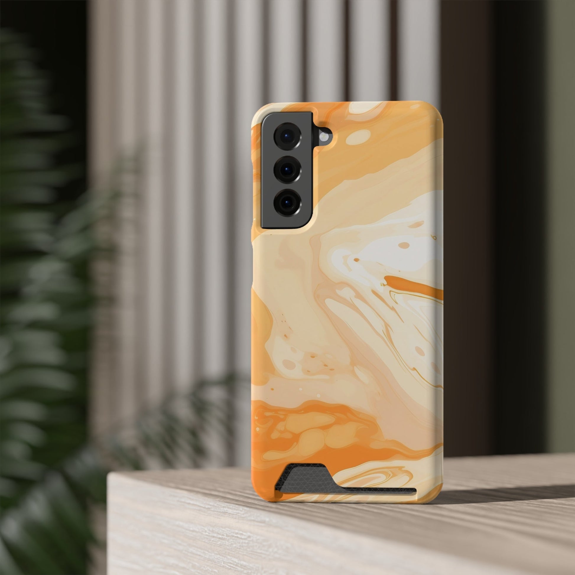 Orange Marble Cardholder Case, Artsulli - Art is Long, Life is Short, Phone Case, , , , , , , 