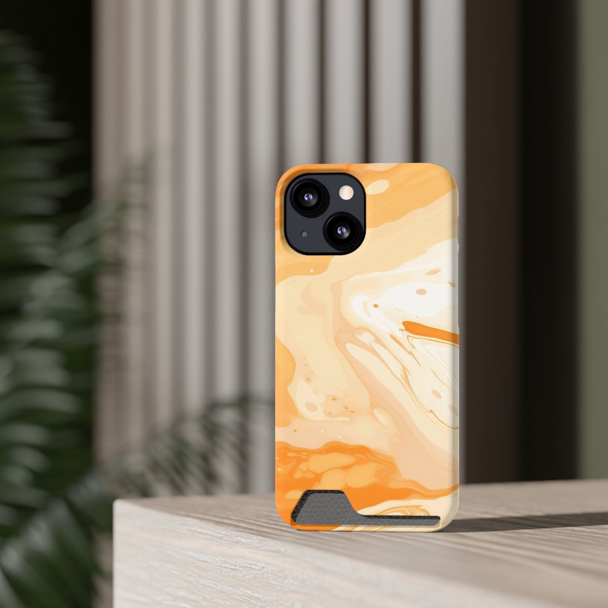 Orange Marble Cardholder Case, Artsulli - Art is Long, Life is Short, Phone Case, , , , , , , 