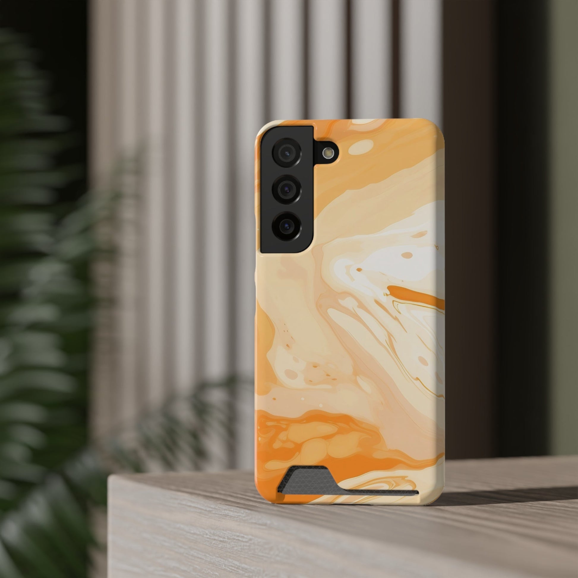 Orange Marble Cardholder Case, Artsulli - Art is Long, Life is Short, Phone Case, , , , , , , 